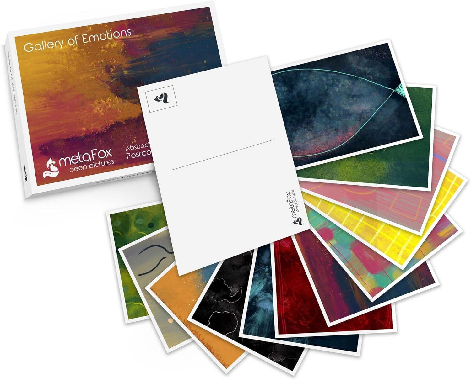 Metafox Galerie of Feelings, 52 Abstract Feeling Cards for Therapy, Coaching and Reflection, High-Quality Coaching Picture Cards in Postcard Format image number 2
