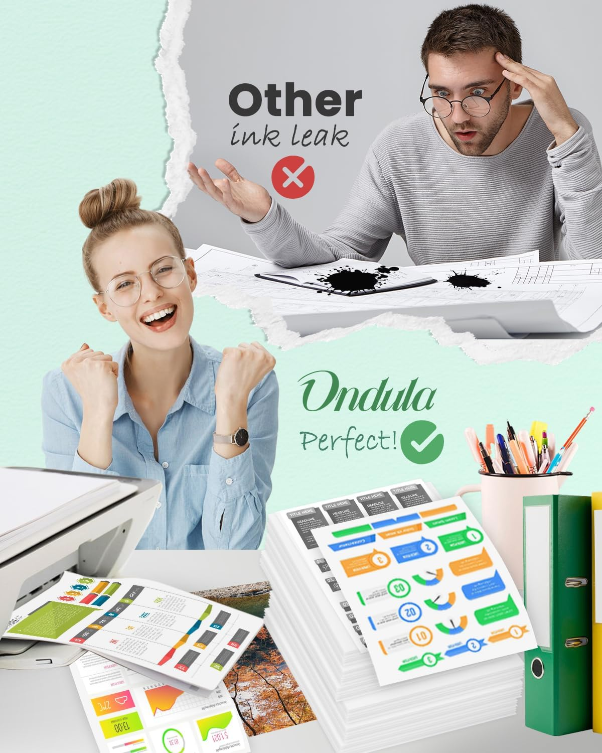 Ondula 212XL Ink Cartridge Compatible for Epson 212 XL 212XL Ink Cartridges for Expression Home XP-2100 XP-3100 XP-3105 XP-4100 Workforce WF-2810 WF-2830 WF-2850 (5 Pack) image number 1