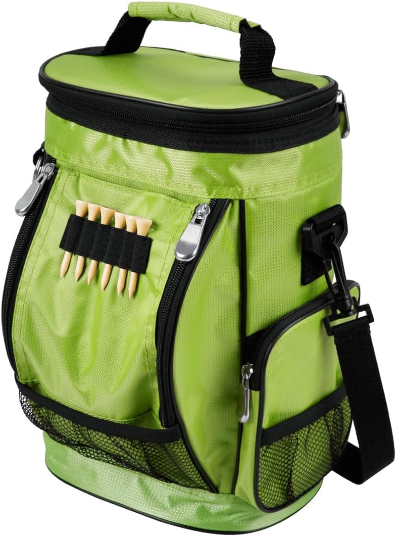 Intech Golf Bag Cooler and Accessory Caddy, Portable Soft Sided 10-Can Insulated Cooler Bag, Fits on a Golf Cart, Push Cart or Carry