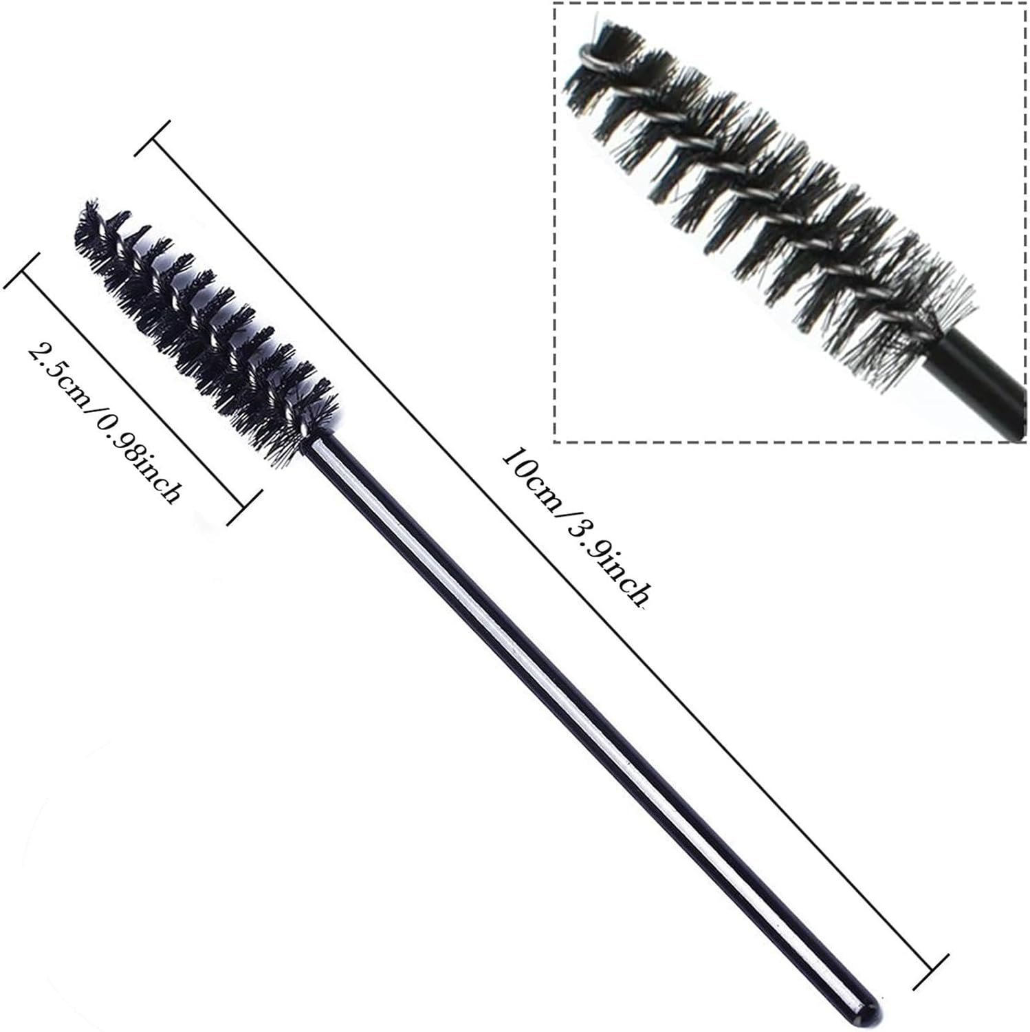 Disposable Mascara Wands, Lash Brush ，150 Pcs Black Eyelash Brushes, Eyebrow Brush Makeup Brush Tool for Eyelash Extension Eyebrow and Makeup Color image number 2