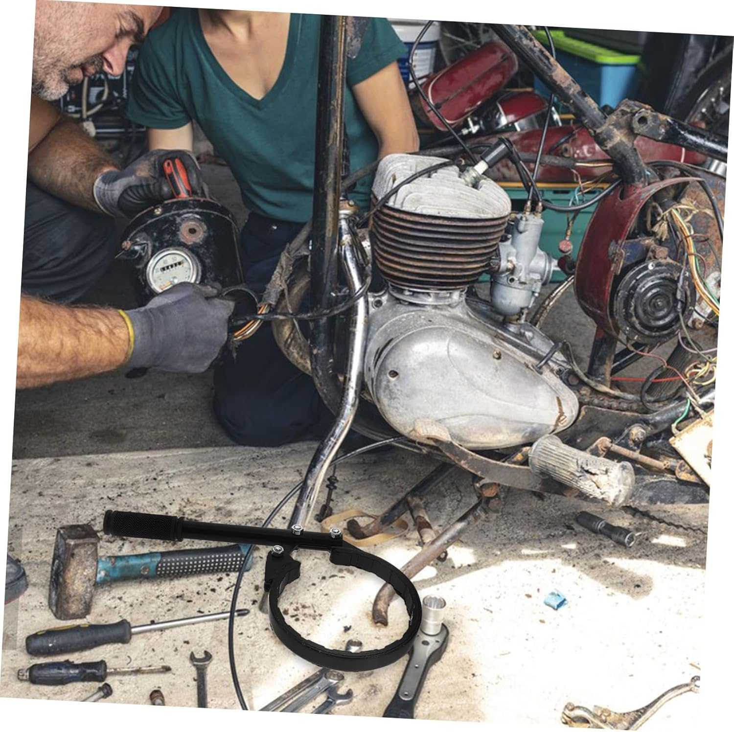 TINEASUR Air Dryer Wrench Tool Truck Equipment Removal Tool Dryer Filter Element Wrench image number 1