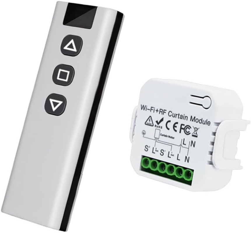 Byttlerom Tuya WIFI Smart Curtain Switch APP Timing Motor Controller Switch 433 Mhz White Remote Control Electric Roller Blind image number 5