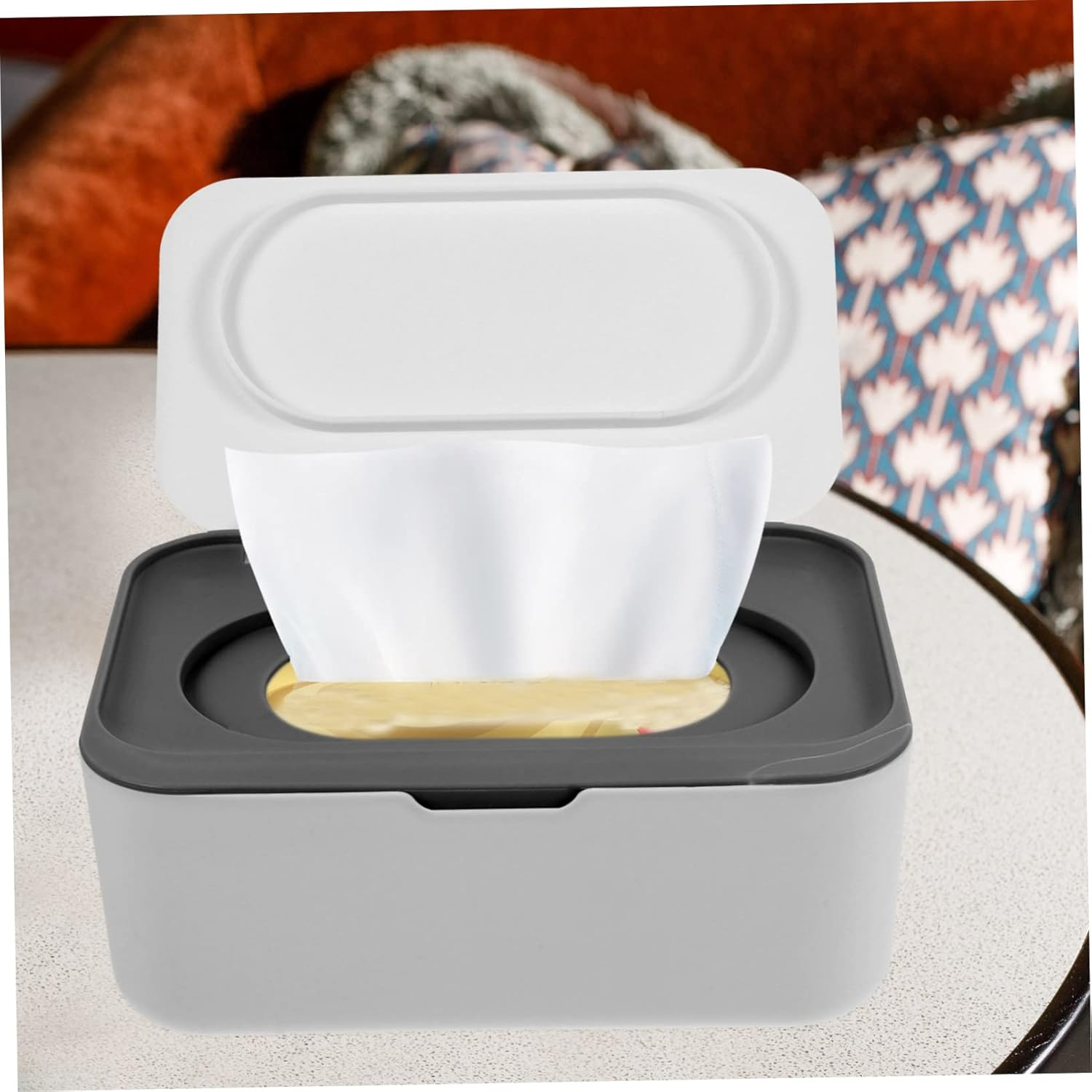 Portable Wipes Box Travel Toiletries Case Wipe Dispenser for Home Office image number 2