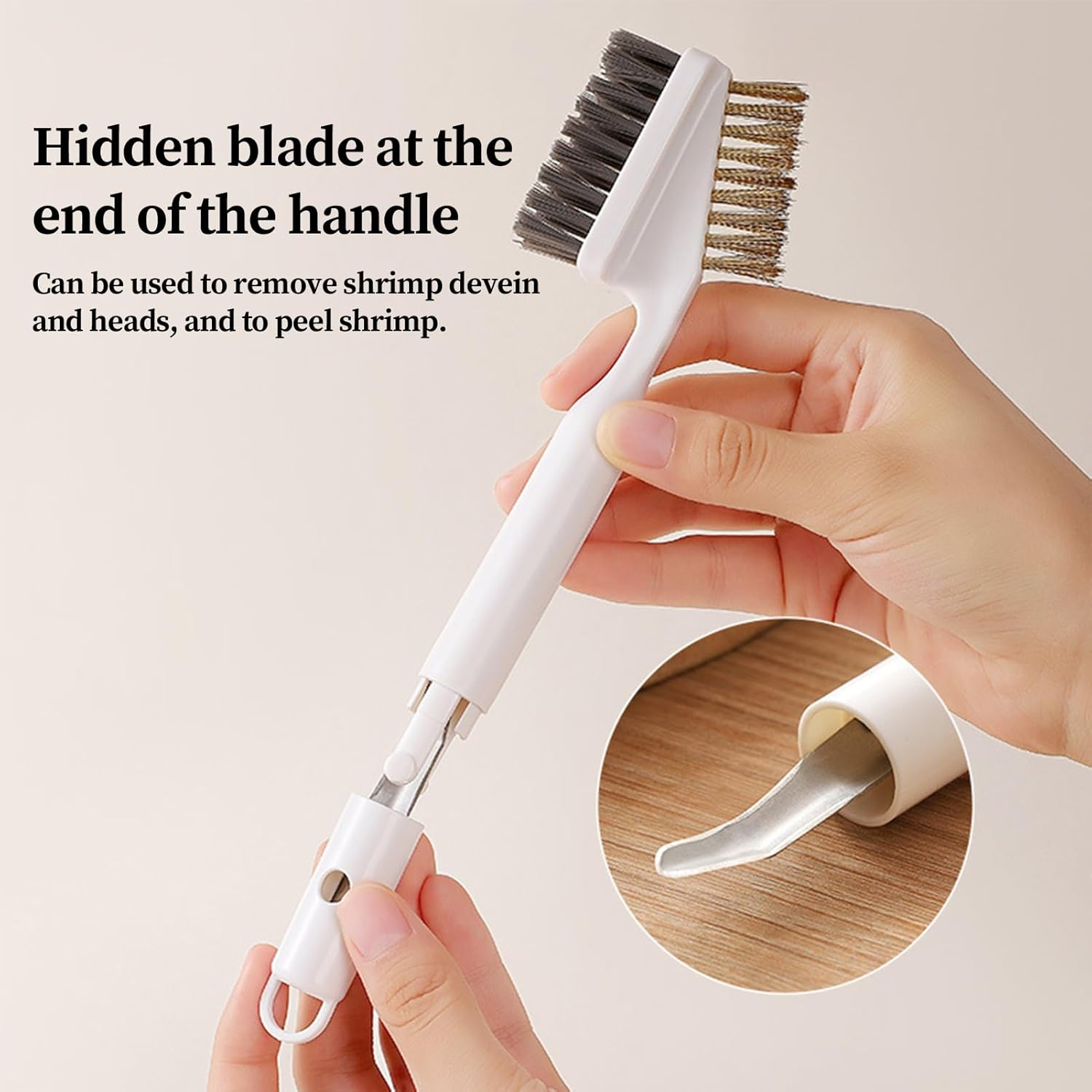 Seafood Cleaning Brush, Multi-Purpose Shellfish Deep Cleaner Brushes, Comfortable Grip Household Deep Cleaning Tool for Dormitory Apartment Hotel Party image number 6