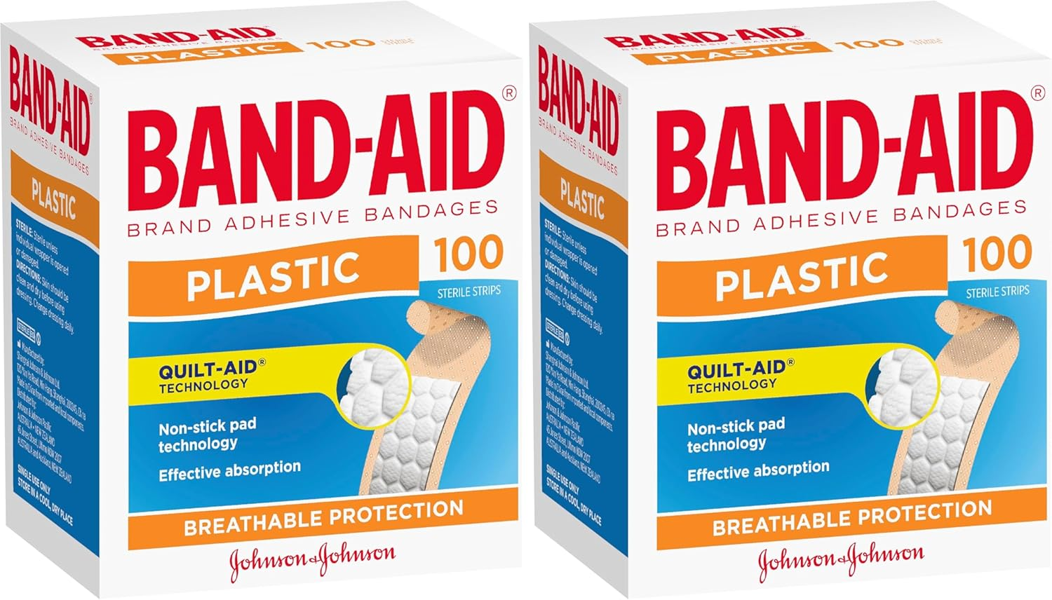 Band-Aid Plastic Strips 200 Pack| Non-Stick Pad Technology| Breathable| Seals Sides image number 3