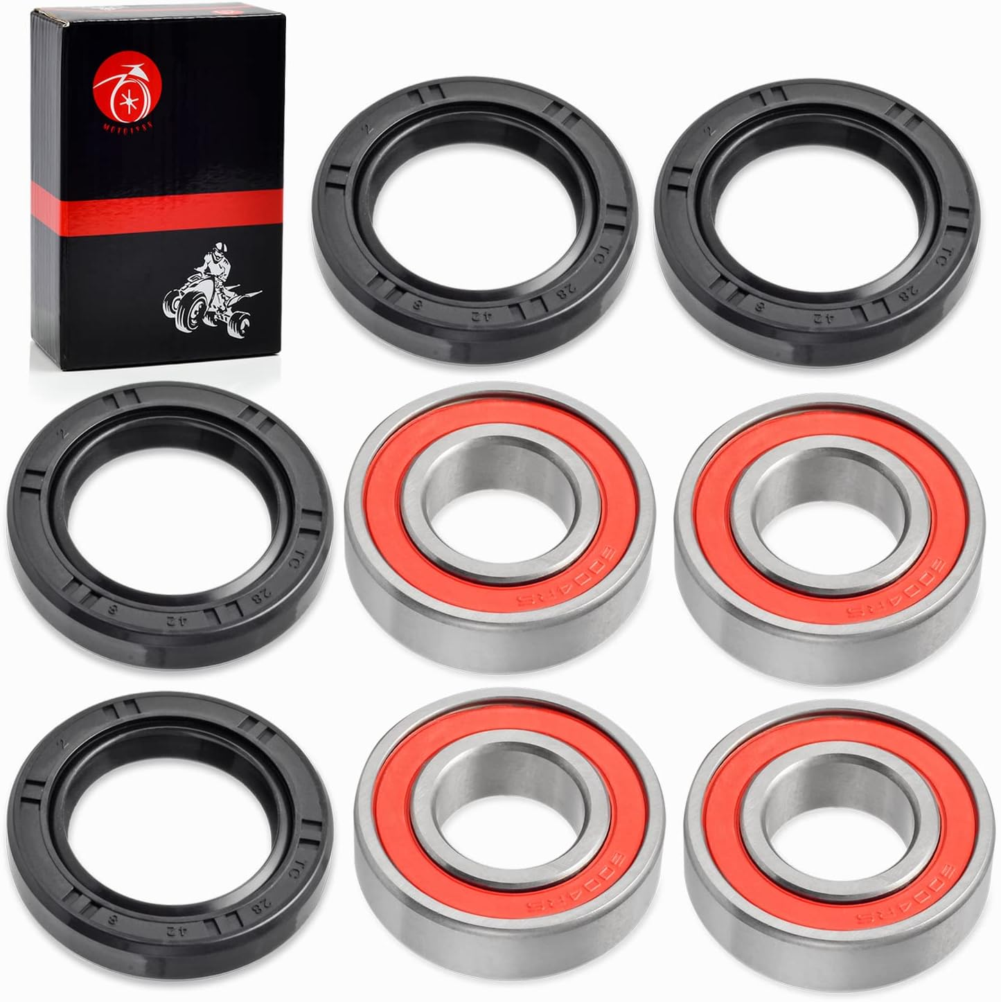 Front Wheel Bearings and Seals Kit for HONDA Recon 250 TRX250TE TRX250TM 1997-2018 TRX200D 1990-1997 TRX350TE TRX350TM 2000-2006 image number 2