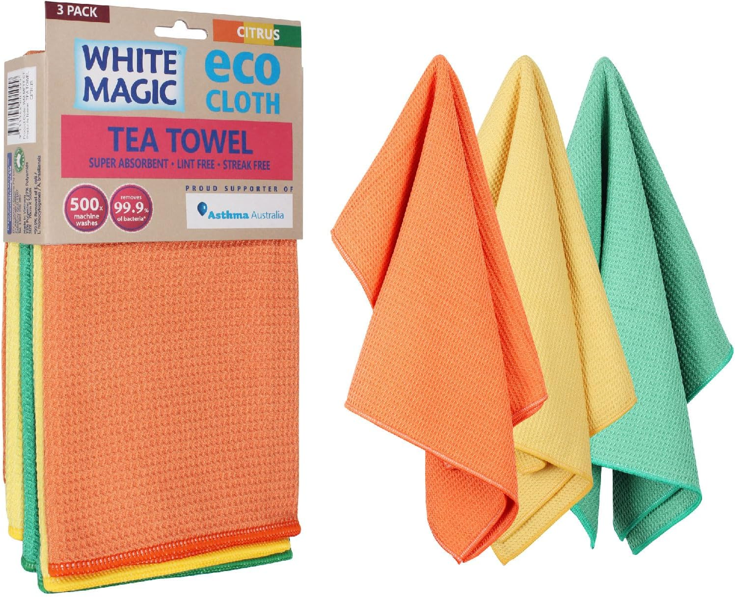 White Magic Tea Towel 3-Pack, Neutral - Superior Absorbency, Versatile Multi-Purpose Use, Durable Construction, Stylish Designs, Quick-Drying & Lint-Free, Easy Care, Kitchen Essential, 70X50Cm