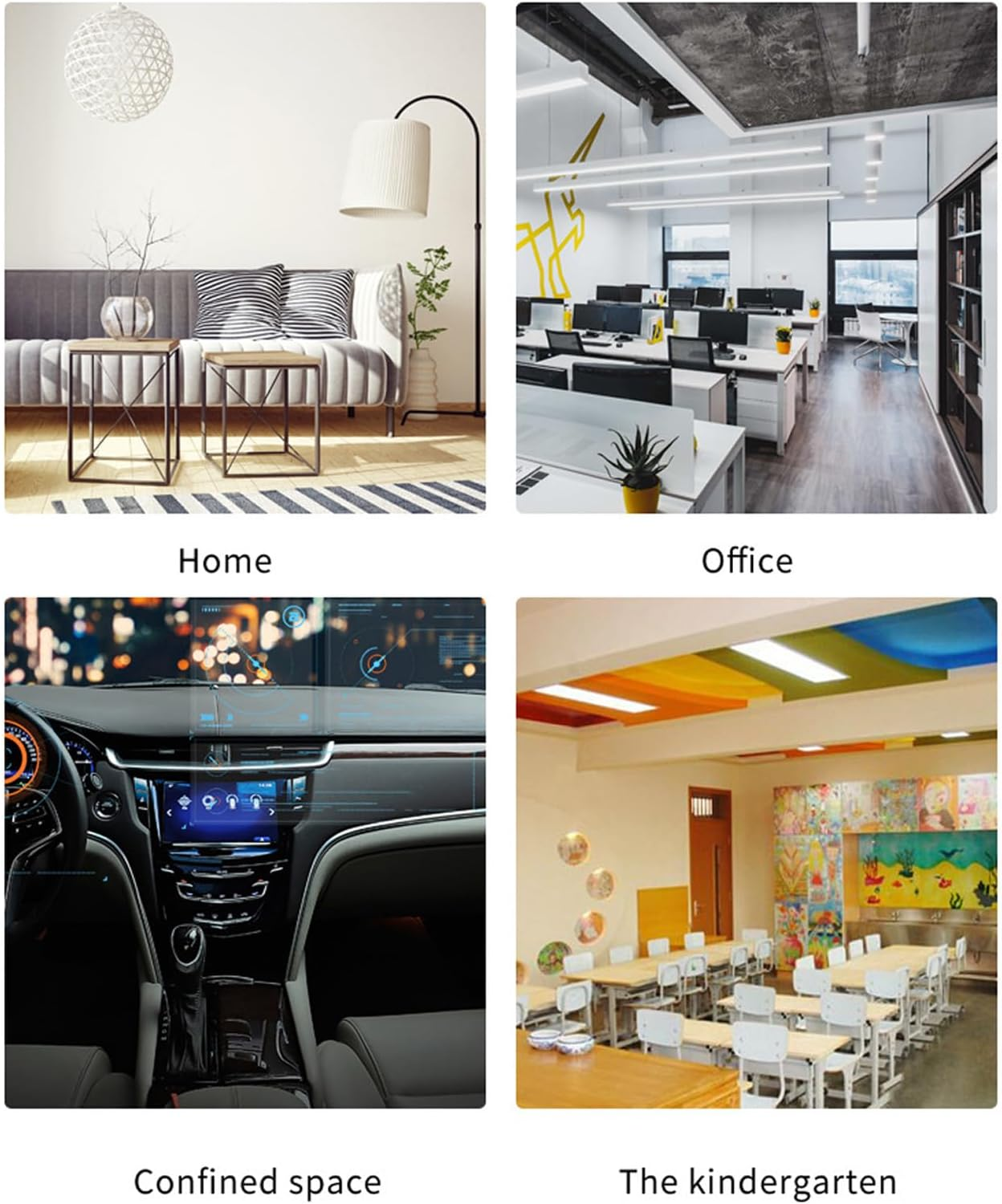 CO2 Detector, Air Quality Tester PM2.5 PM10 HCHO TVOC Temperature Humidity Multifunctional CO2 Detector 5V