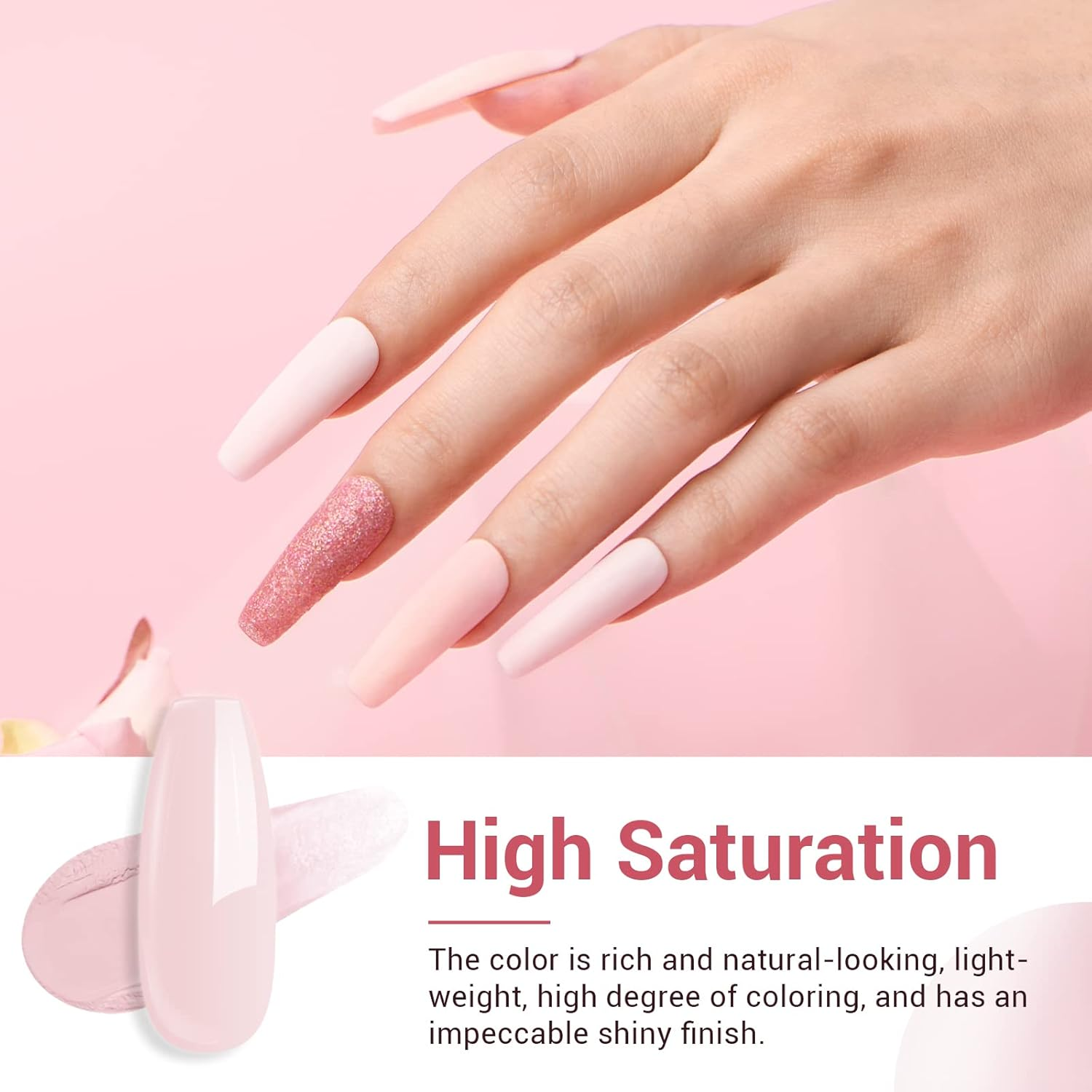 Dipping Nail Powder Set - 10 Colors Dip Powders Nails Set for Christmas with Gift Box No UV/LED Nail Lamp Needed for French Nail Manicure Nail Art image number 1