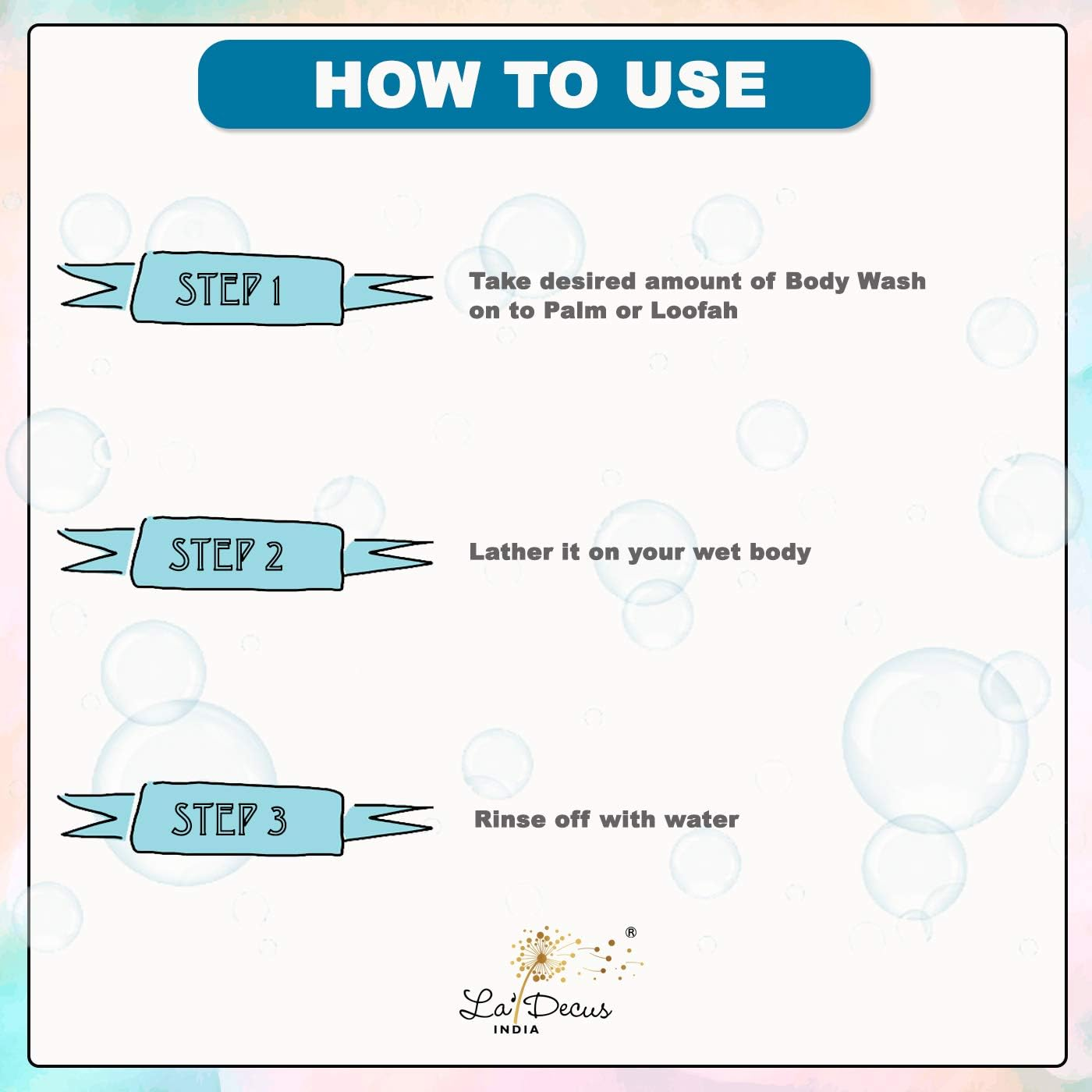 La? Decus&reg; INDIA Winter Special Tea Tree and Mint Foaming Body Wash - No Parabens, SLS, Silicones & Color - 200Ml image number 1