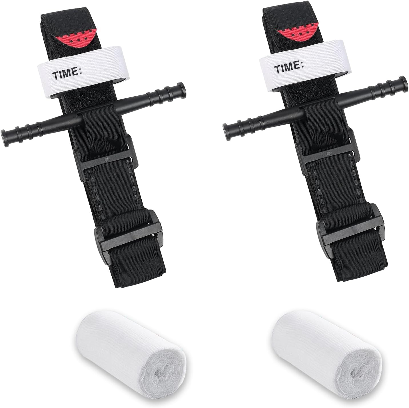 Tourniquets Tactical Tourniquet 12M Skimmed Gauze, First Aid Procedure to Control Blood Loss, Single-Handed Application for Outdoor Emergency Bandage Tourniquet(2-Pack) image number 3