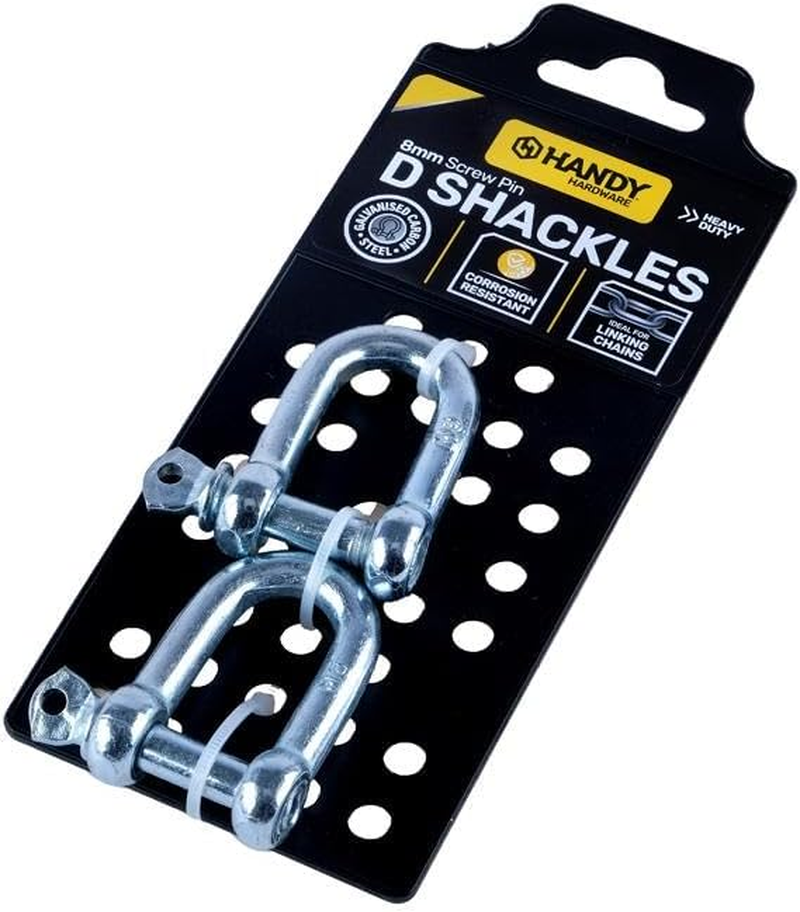 Leona Co D Shackle General Use 8Mm 2PCS D Shape Shackles for Chains Wirerope Lifting Outdoor Camping Survival Rope Bracelets