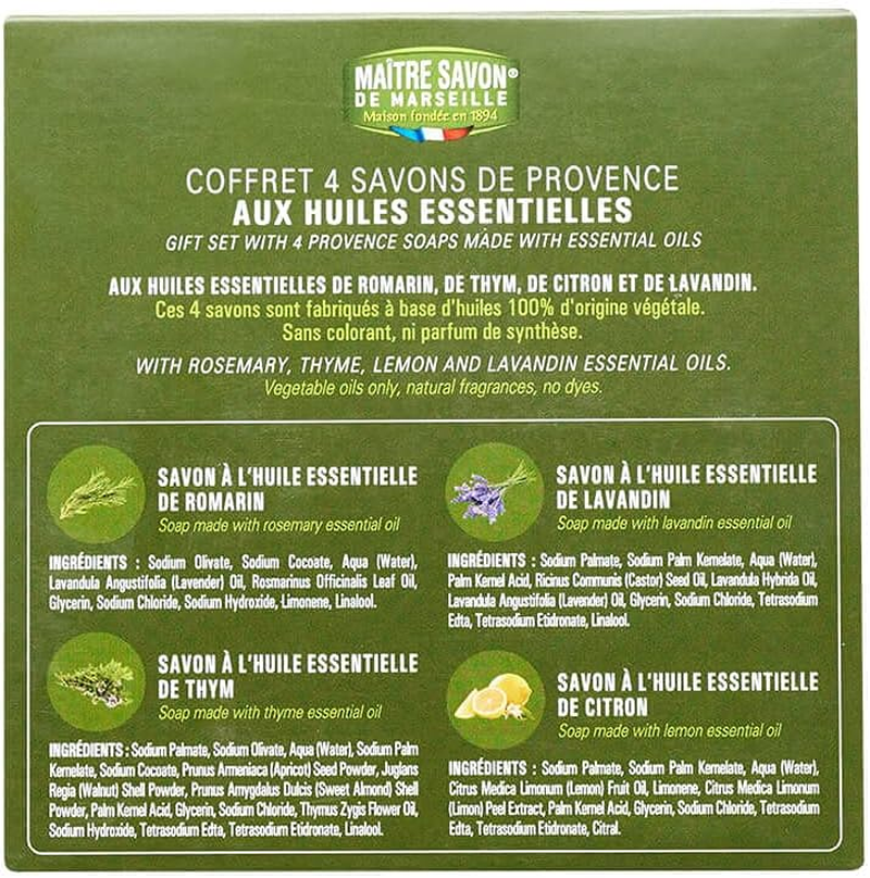 Maitre Savon De Marseille 4 X 125 G Soaps in a Set (4 Fragrances), 500 G image number 2