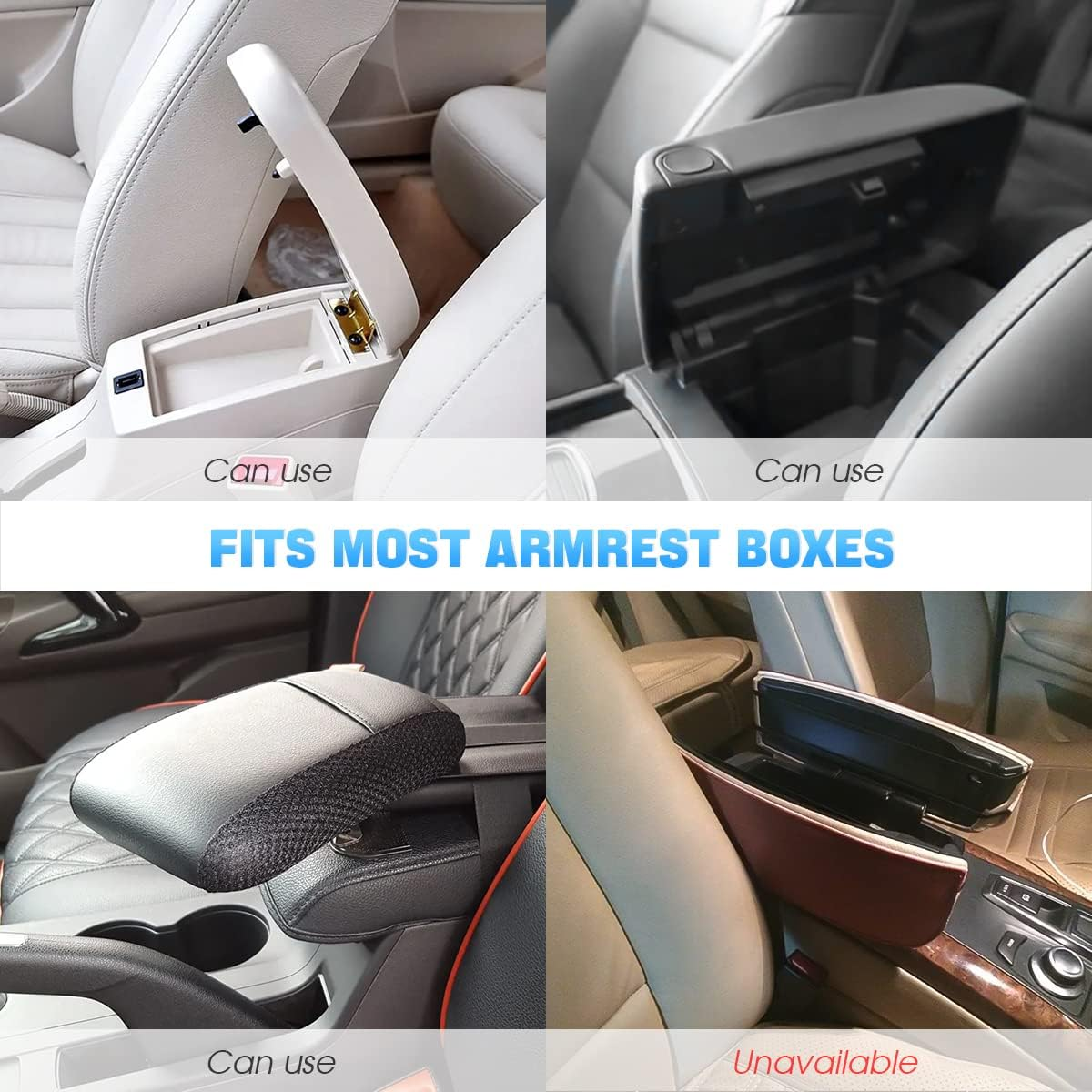 Fluffy Car Armrest Cover, Universal Car Center Console Pad, Car Armrest Seat Box Cover Decor Accessories for Women Men, Armrest Seat Box Cover Protector for Most Vehicle, SUV, Truck, Car (Purple) image number 4