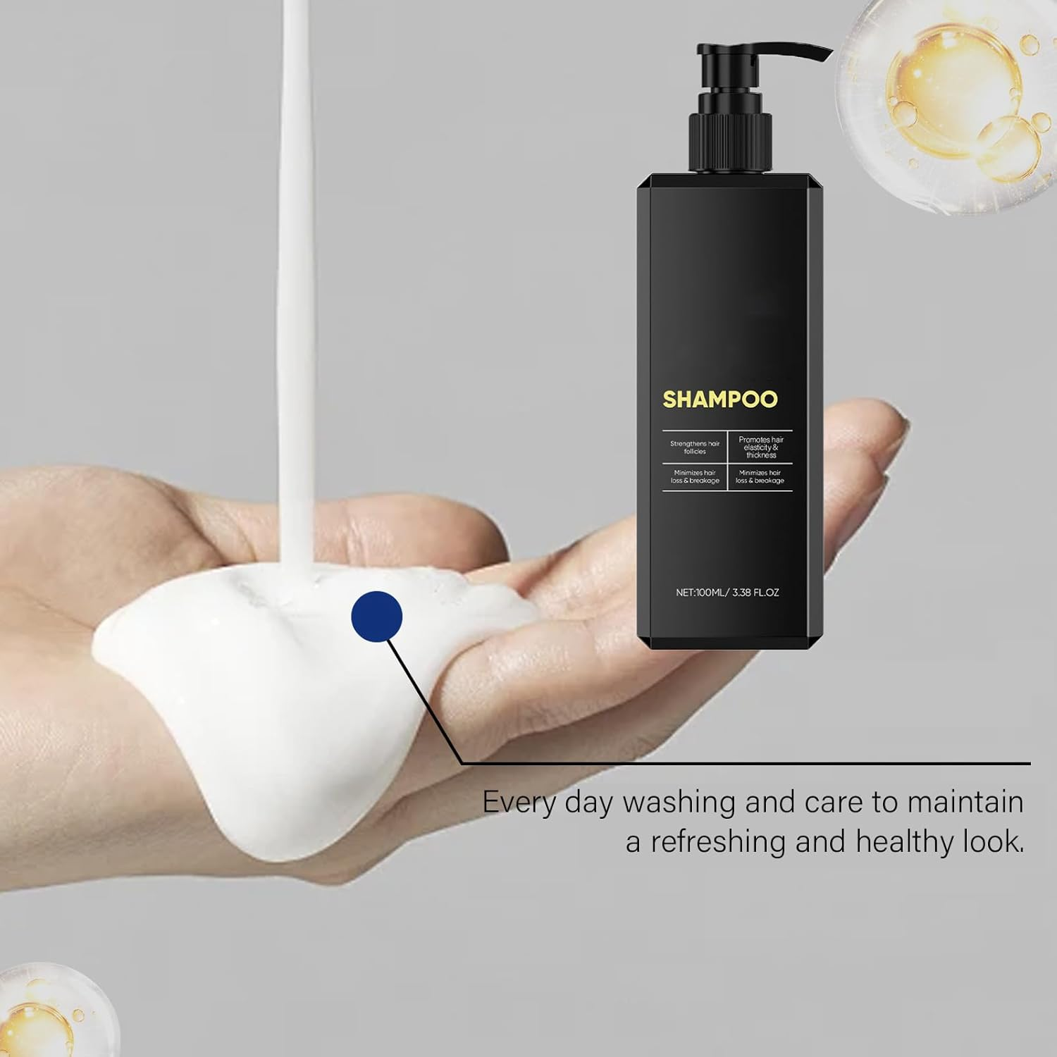 Activator Shampoo for Men, Hair Thickening Shampoo, Prevent Loss, Repair, Smooth and Strengthen Hair, Keep in Good Condition, Maintaining Healthy, Improve Thinning Hair (2Pcs) image number 6