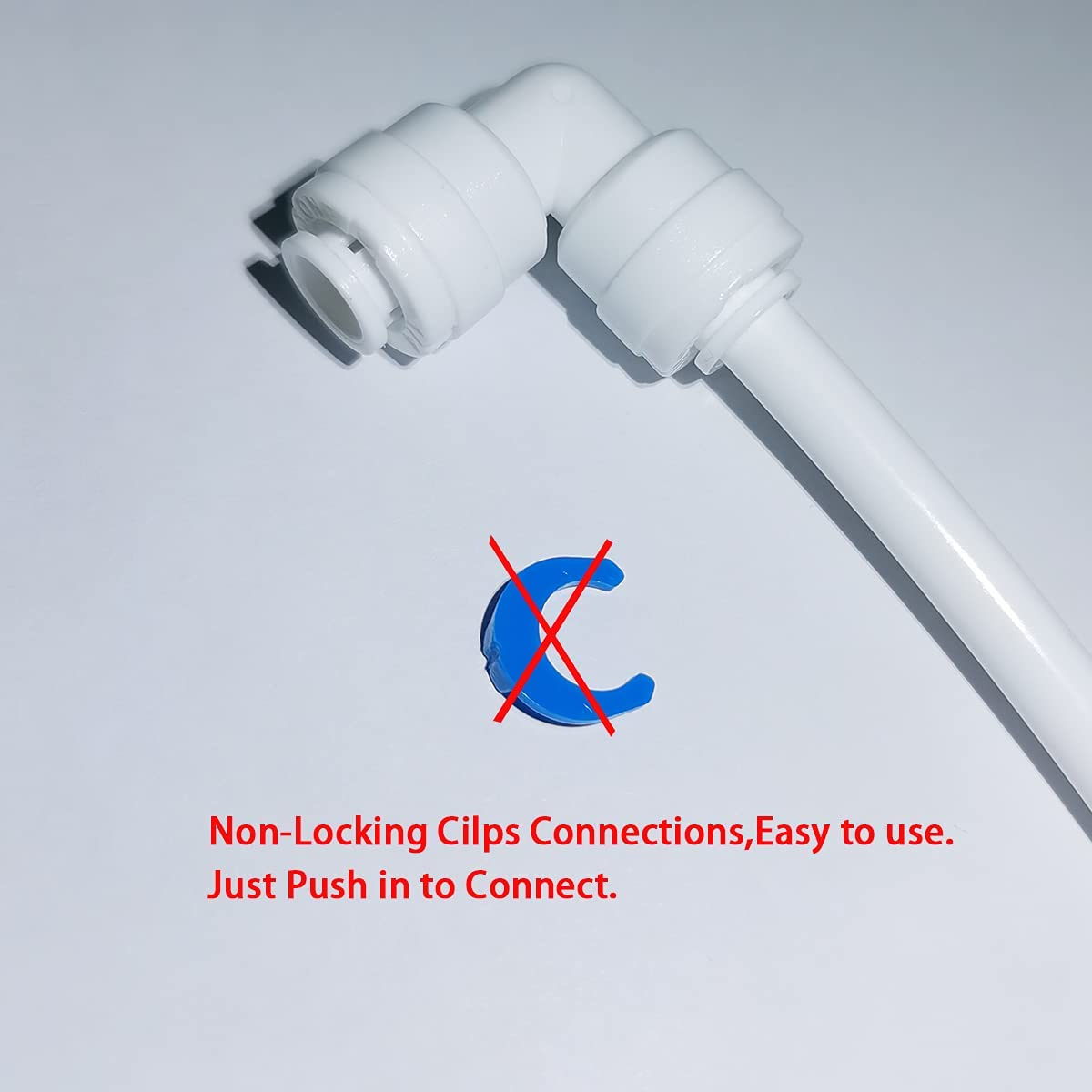 Malida 1/2" Thread Male to 1/4" Push Fit Tube Quick Connect for Water Purifiers Reverse Osmosis (5Pack) image number 5