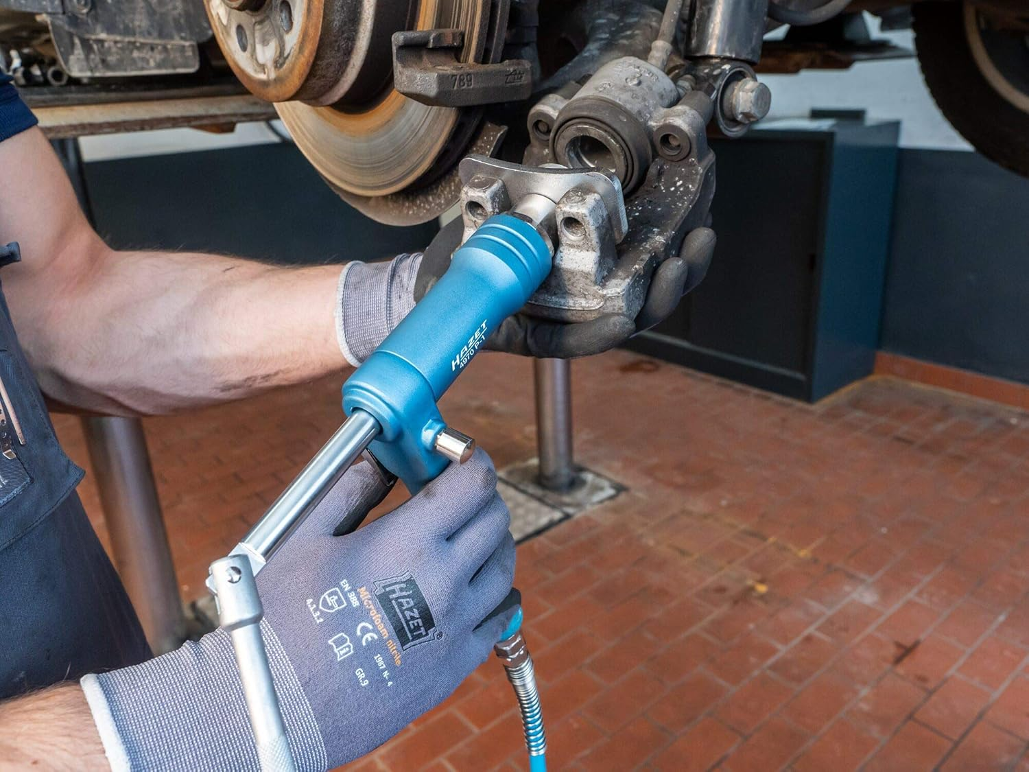 Hazet 4970P-1/4 Car Pneumatic Brake Piston Readjusting Tool Set (4 Pieces) image number 4