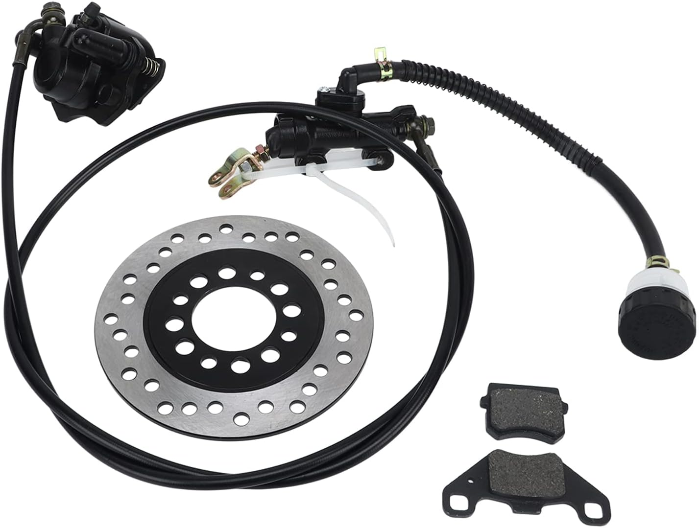 Go Kart Hydraulic Rear Disc Brake Caliper System, Go Kart Brake Kit for Dirt Bike Quad ATV Go Kart, Go Kart Brakes, Includes Brake Pads, Brakes, image number 2