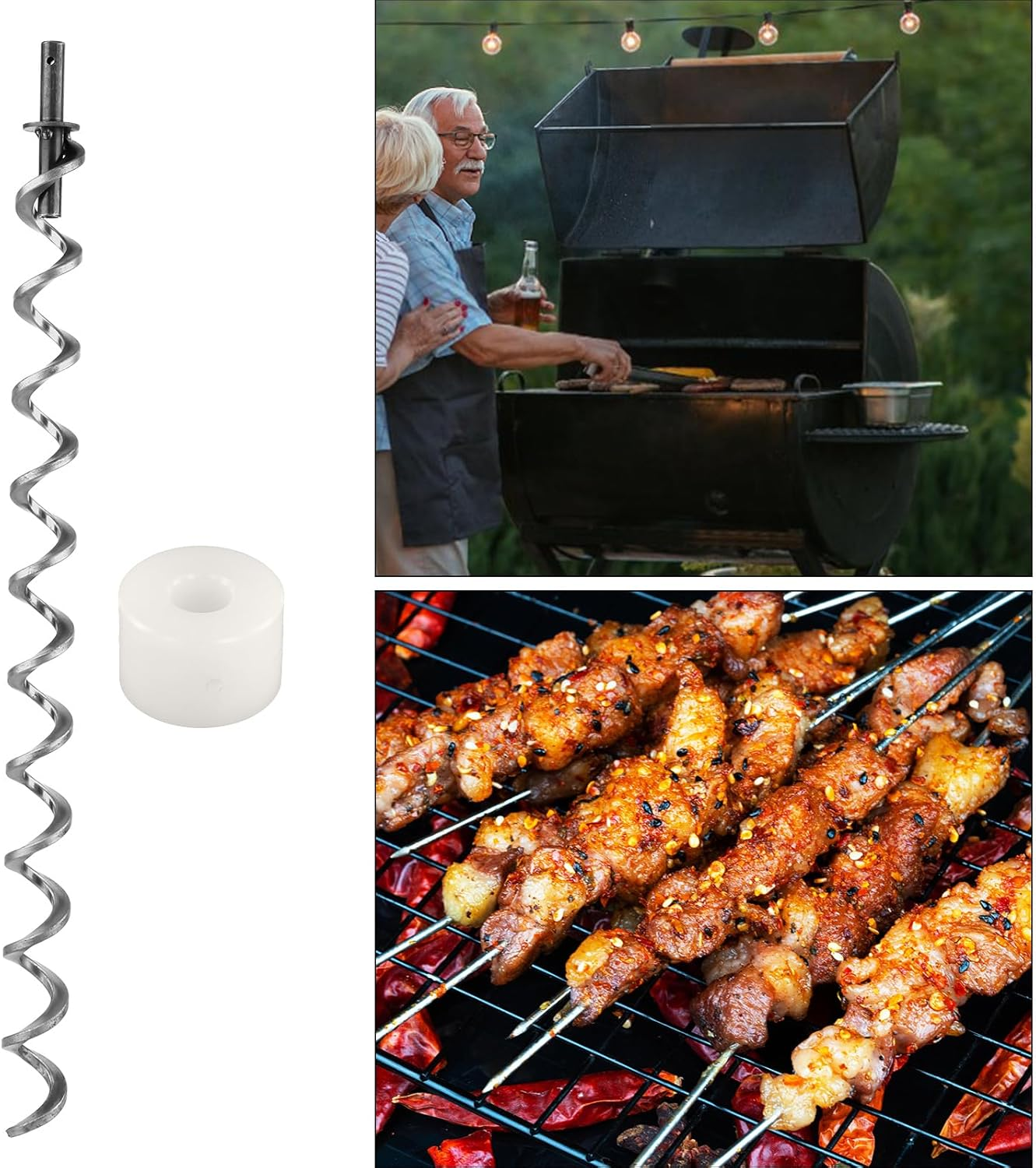 23 Inch Igniter Auger Shaft Screw, Auger Replacement with Bushing Auger Motor Push Rod/Shaft BBQ Grill Part Accessories for Pit Boss Series image number 3