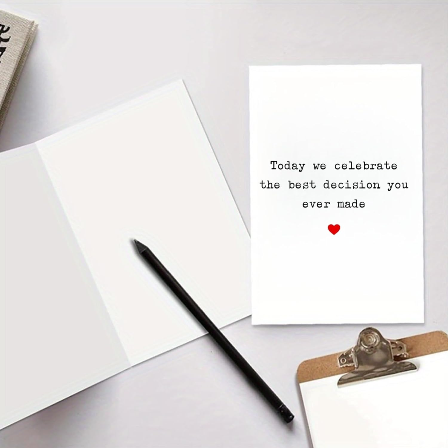 Krysdesigns Funny & Romantic Anniversary Card Engagement Wedding Card - Today We Celebrate the Best Decision You Ever Made - Best Decision You Made, 5X7 Inches