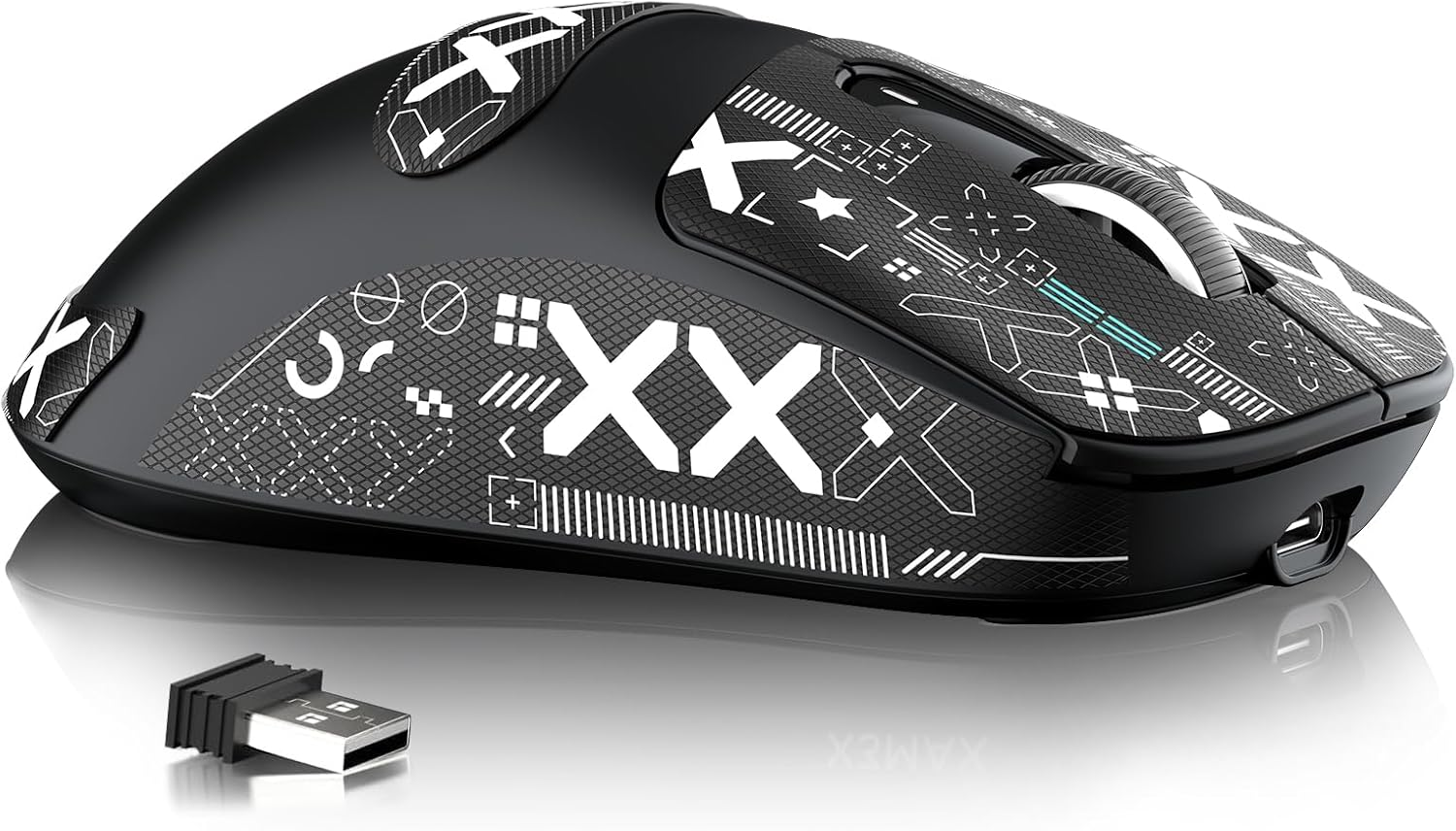 MAMBASNAKE X Attack Shark X3MAX Wireless Gaming Mouse,Pixart PAW3950 42000 Dpi,49G Ultralight Tri-Mode(Bt5.4/2.4Ghz/Wired), 1K Polling Rate Programmable Computer Mice for Pc/Mac/Win - Black