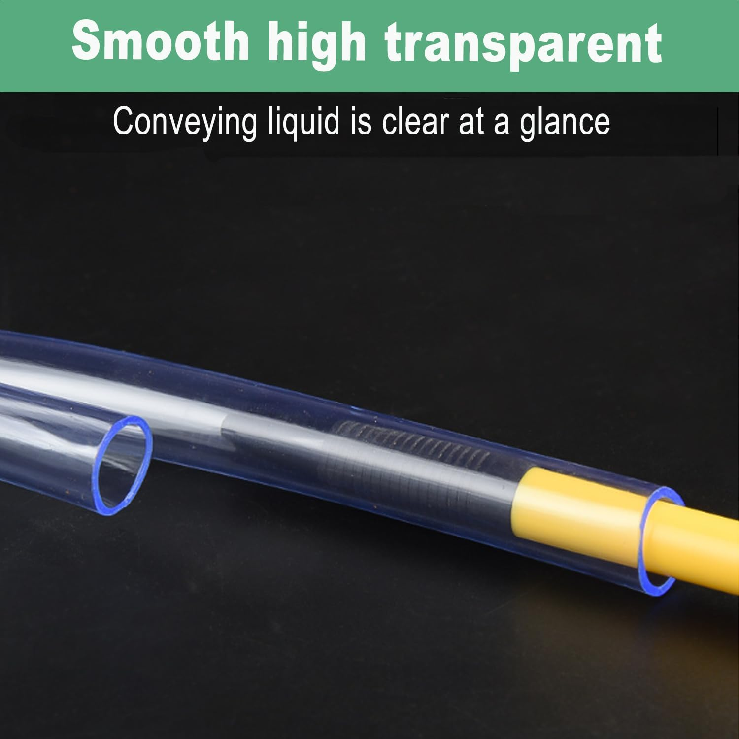 BEANPRECOY Clear PVC Tubing 6Mm ID X 8Mm OD X 1M Clear PVC Hose Flexible Tubing for Aquariums/Garden Pumps/Air Compressors, Weatherproof Water & Air Transfer Pipe image number 1