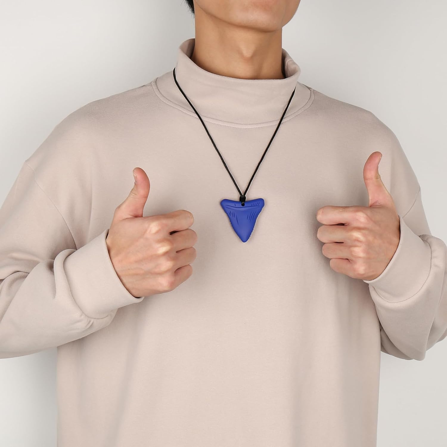 Chew Necklace for Sensory Kids & Adults - 3 Pack Silicone Chewy Necklaces for Autism, ADHD, Anxiety - Safe, Stylish, and Durable image number 4