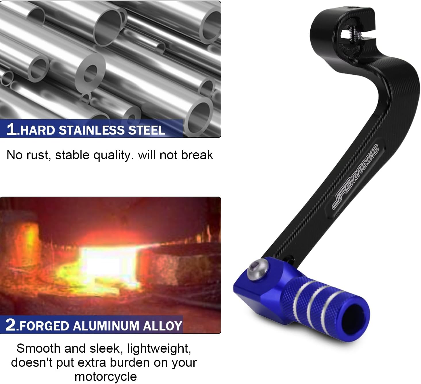 JFG RACING Motorcycle Gear Shifter Shift Lever Folding Tip CNC for TTR 110 08-09 11-21 CRF 110 CRF110F 2013-2023 Blue image number 2