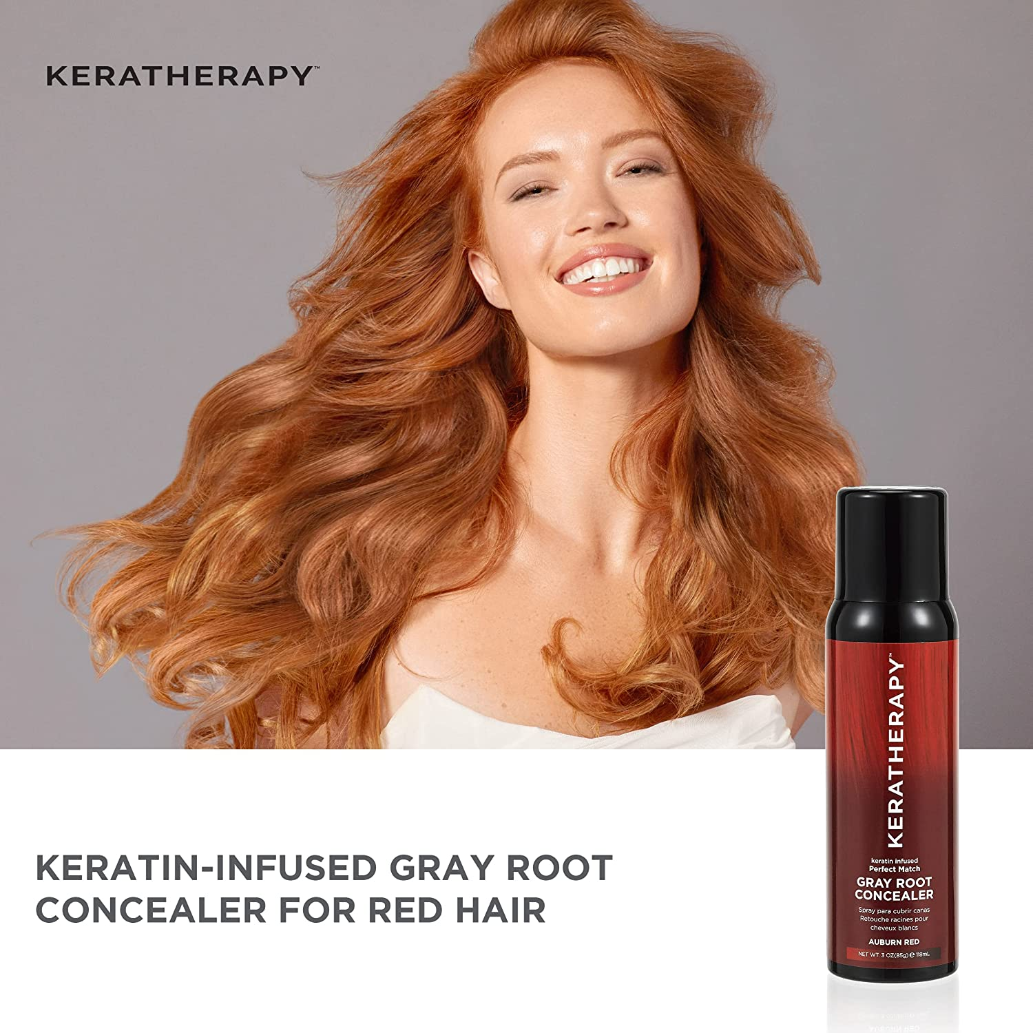 Keratherapy Gray Root Concealer Spray for Black Hair 118 Ml image number 2