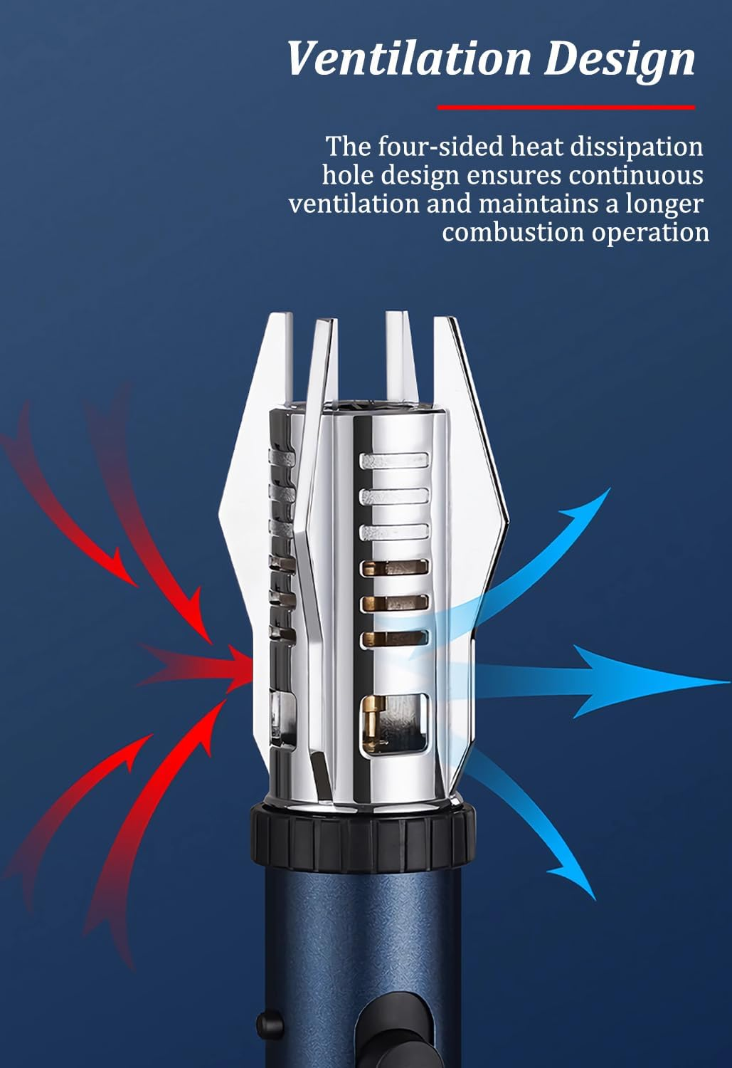 Torch Lighter - Windproof Jet Flame Lighter, Durable Zinc Alloy Body, Refillable, with Color-Changing Flame and Safety Lock.(Gas Not Include) - Green image number 4