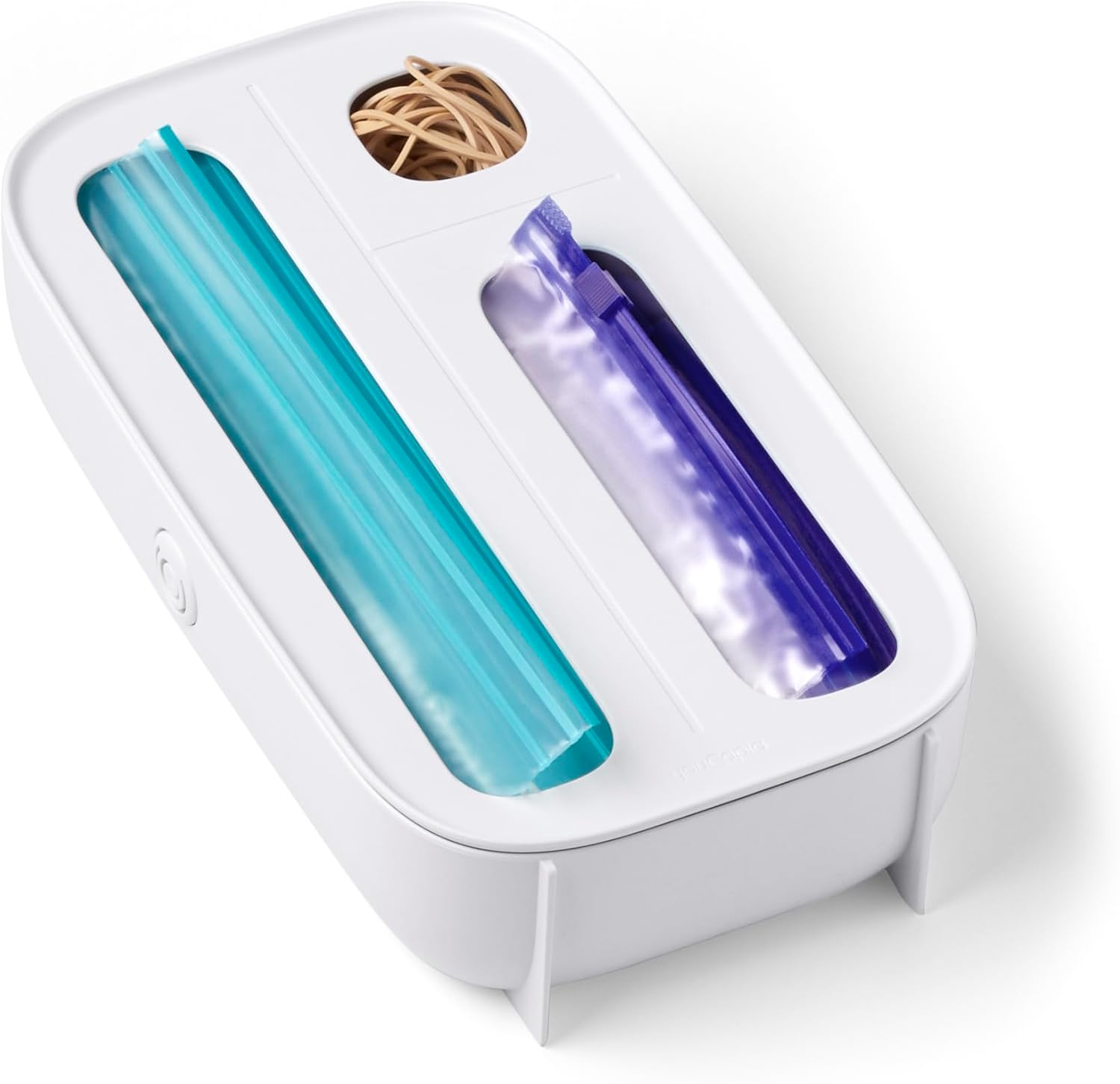 Youcopia Storabag Drawer Food Bags Dispenser, 3-Slot, Plastic Sandwich Bag Organizer for Kitchen Storage, White image number 4