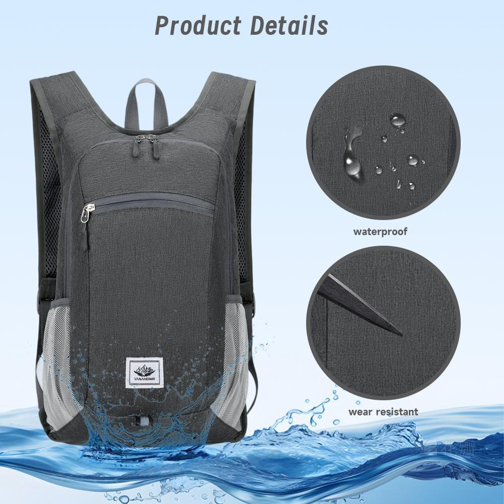 ZGCXRTO Bicycle Backpack Ultralight Hydration Backpack Bicycle MTB Waterproof Backpacks 15L & 610ML Bicycle Bottle Lightweight Drink Holder Water Bottle Holder Mountain Bikes Road Bike Sports Backpack