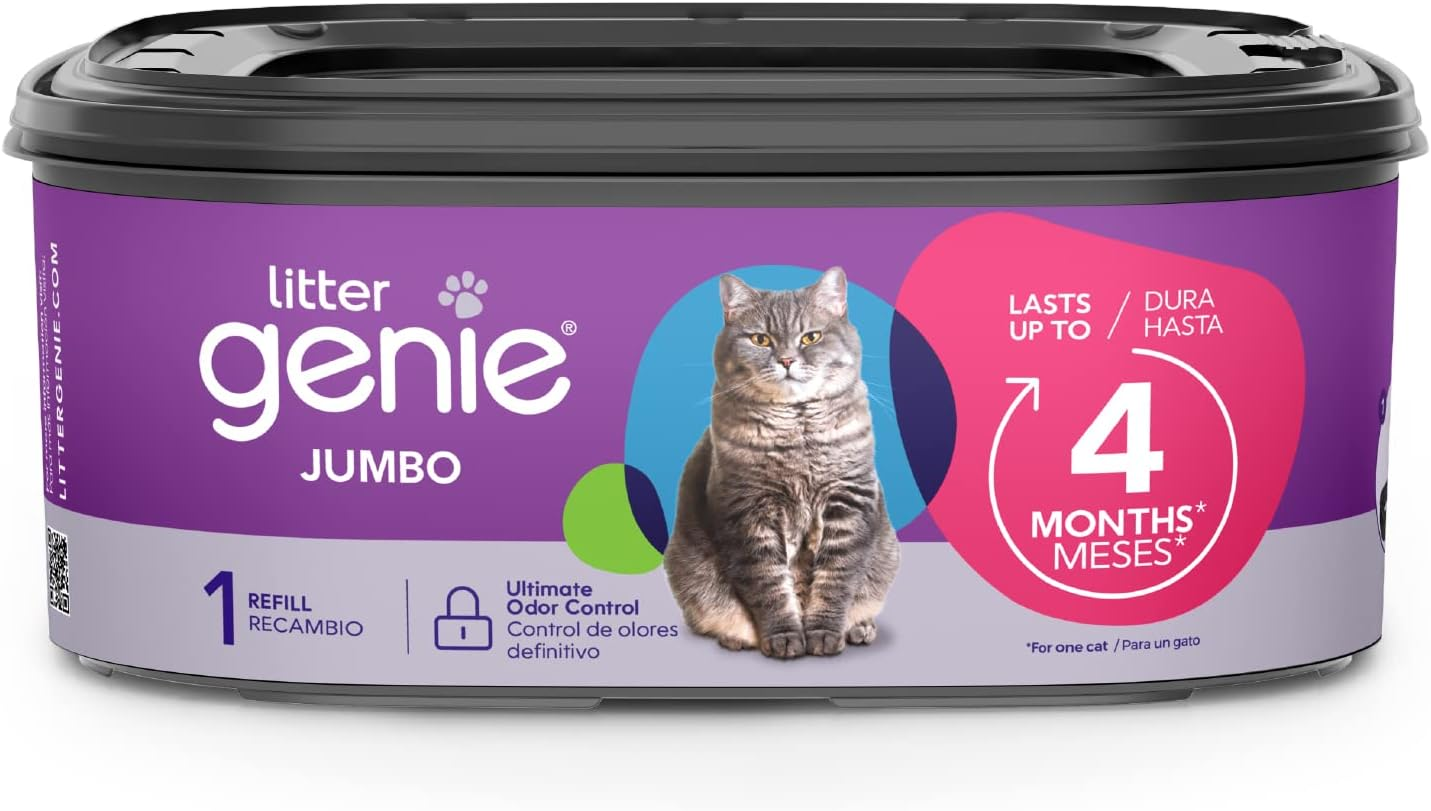 Litter Genie Refill Bags | Jumbo 1-Pack | 4 Months of Supply in 1 Cartridge | Ultimate Odor Control Cat Litter Bags image number 1