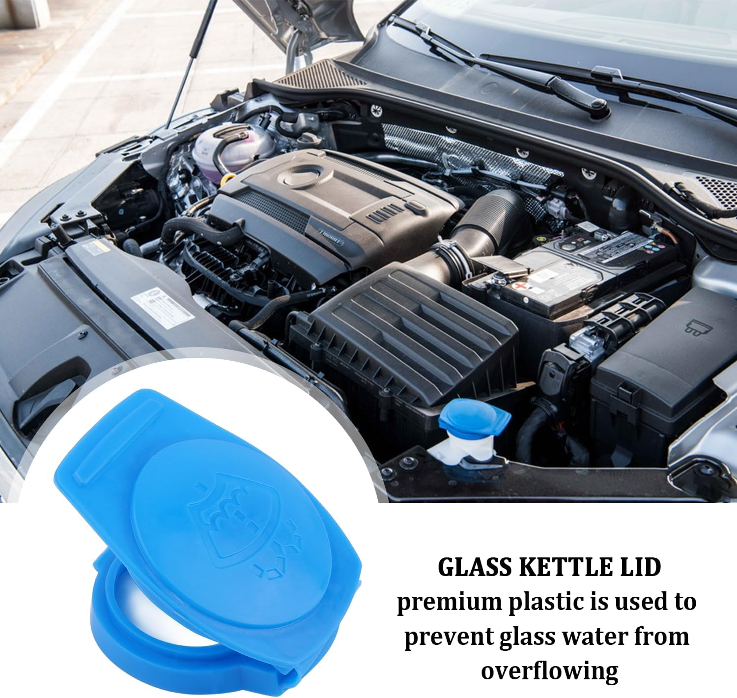 Washer Fluid Cap,Oem#3Q0955455 Windshield Wiper Fluid Cap,Essential Car Accessories Windshield Washer Reservoir Cap Compatible with Volkswagen Atlas GTI Jetta 2019-2021