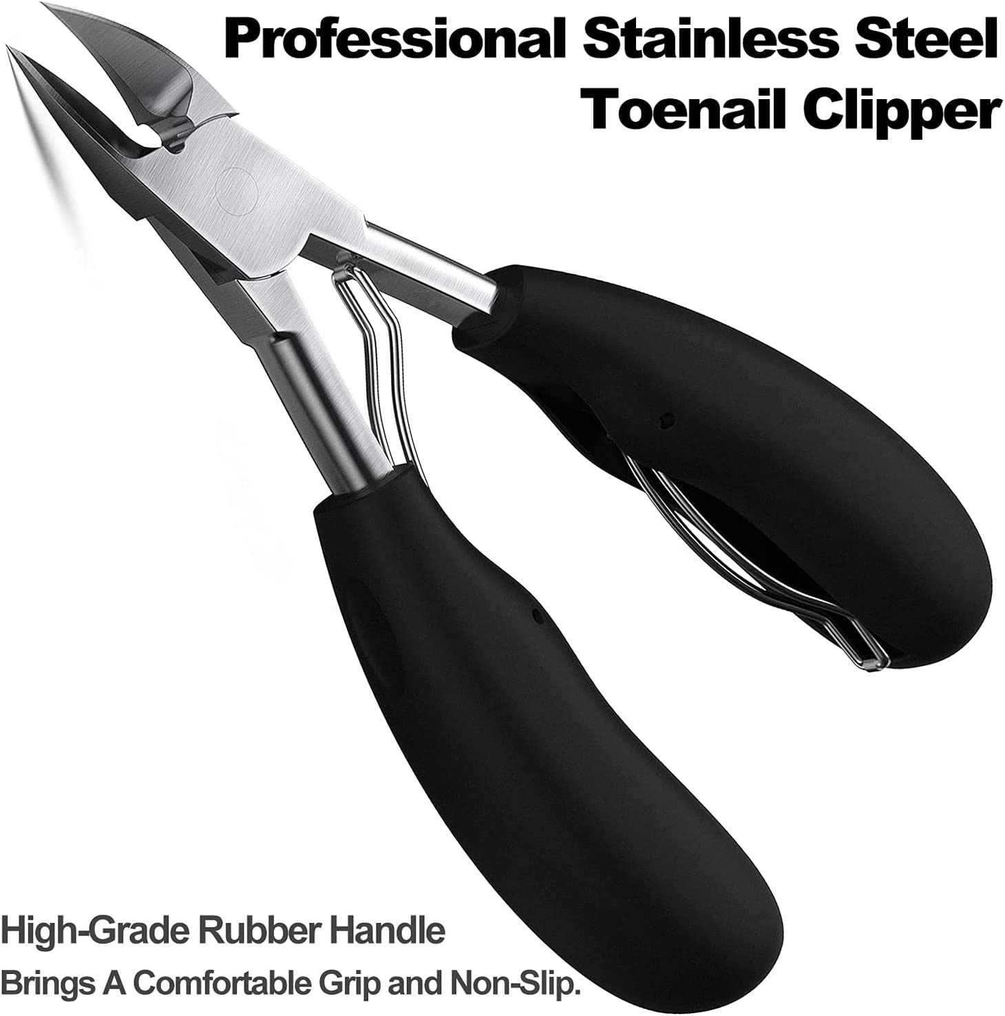 Large Nail Clippers Pedicure Set of 5, Stainless Steel Nail Clipper Manicure Set, Sharp Toenail and Fingernail Clippers Kit for Thick Nails and Ingrown Toenail for Men Women Baby image number 5