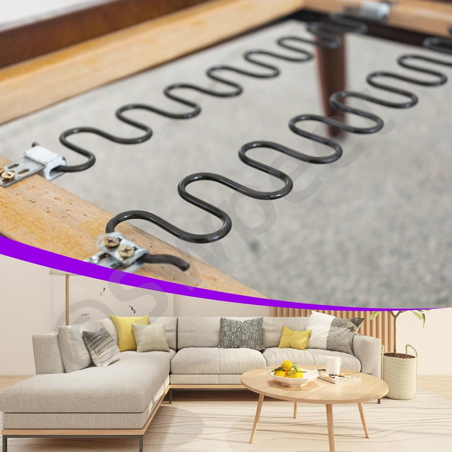 Swpeet 67Pcs Couch Spring Repair Kit, Including Springs, Upholstery Spring Clips, Seat Spring Stay Wire, Retaining Wire Clips and Screws, Compatible with Seating in Furniture Automotive image number 5