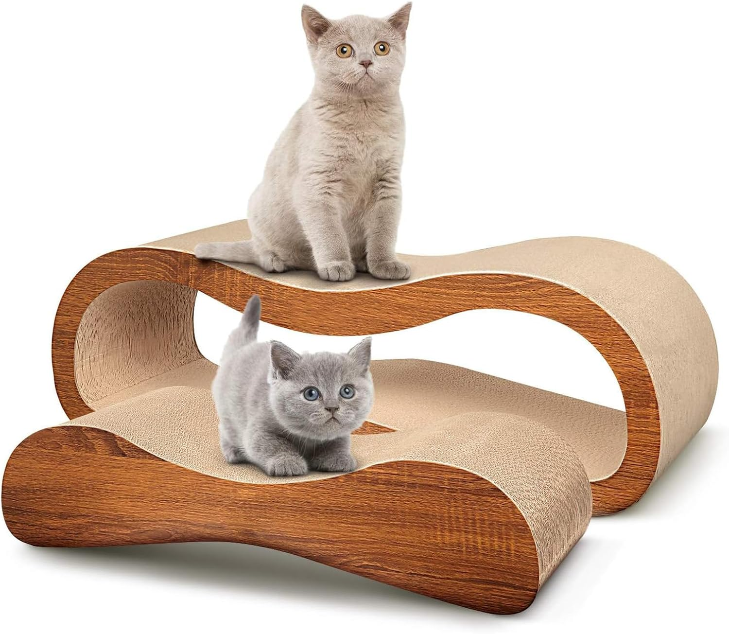 Cozioz 2-In-1 Cat Scratcher and Lounge Bed - Durable Cardboard Pads, Scratching Post, Protects Furniture, Large (2-In-1 L) image number 5