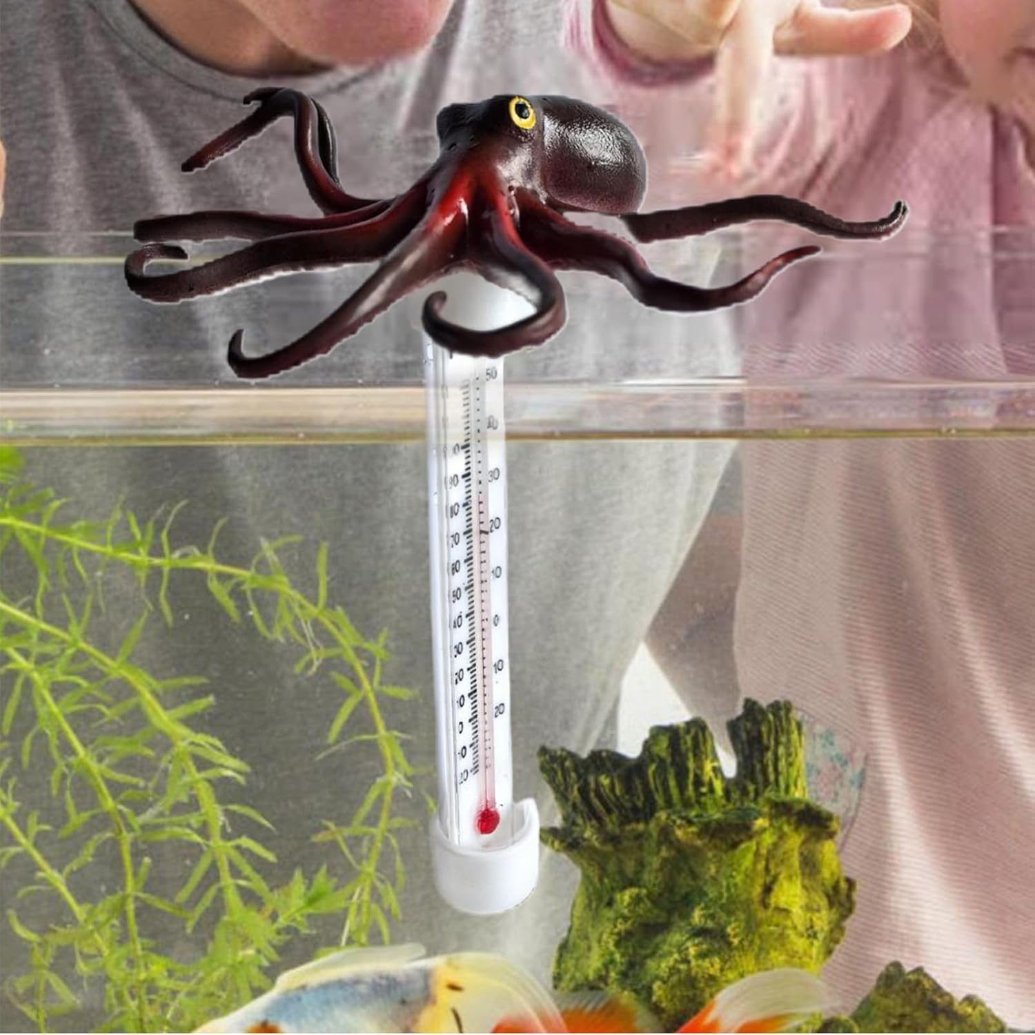 Water Temperature Sensor, Cartoon Animals Pond Meter, Large Water Temperature Gauge Pool Accessory for Swimming Family Lakes Bathtubs Spas Hot Springs Indoor Outdoor Home image number 3