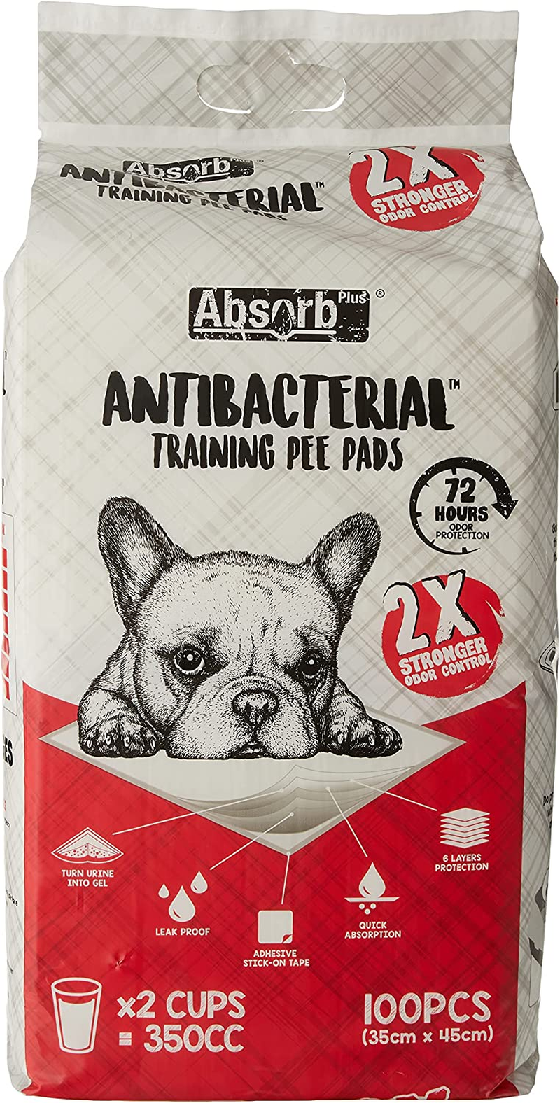 Absorb plus Antibacterial Pet Sheets 100 Pieces, Small