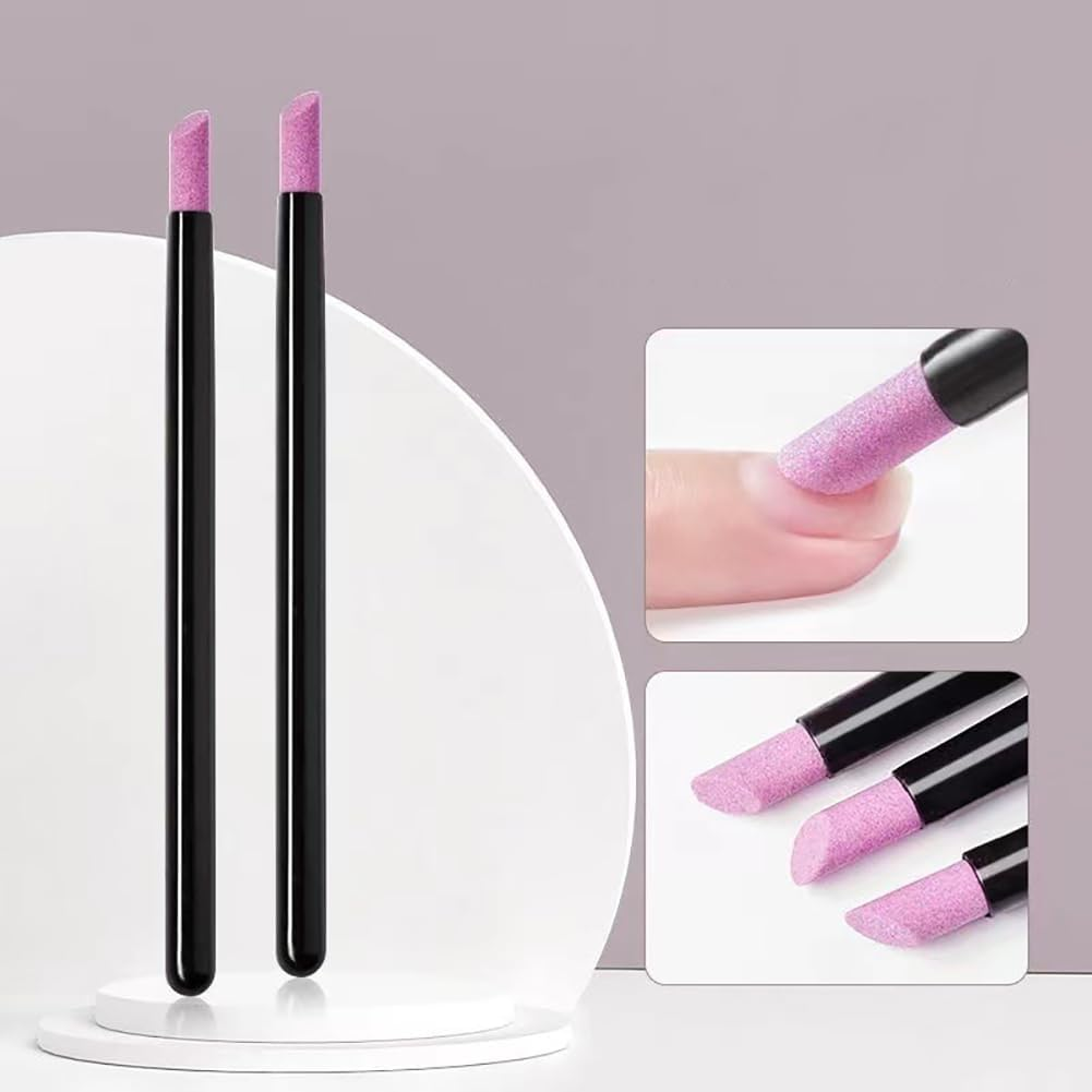 JIHUOO Cuticle File Stone Cuticle Pusher Sticks Nail Care Stone Cuticle Remover Trimmer Nail Polishing Pen Manicure Stick Tools 20Pcs