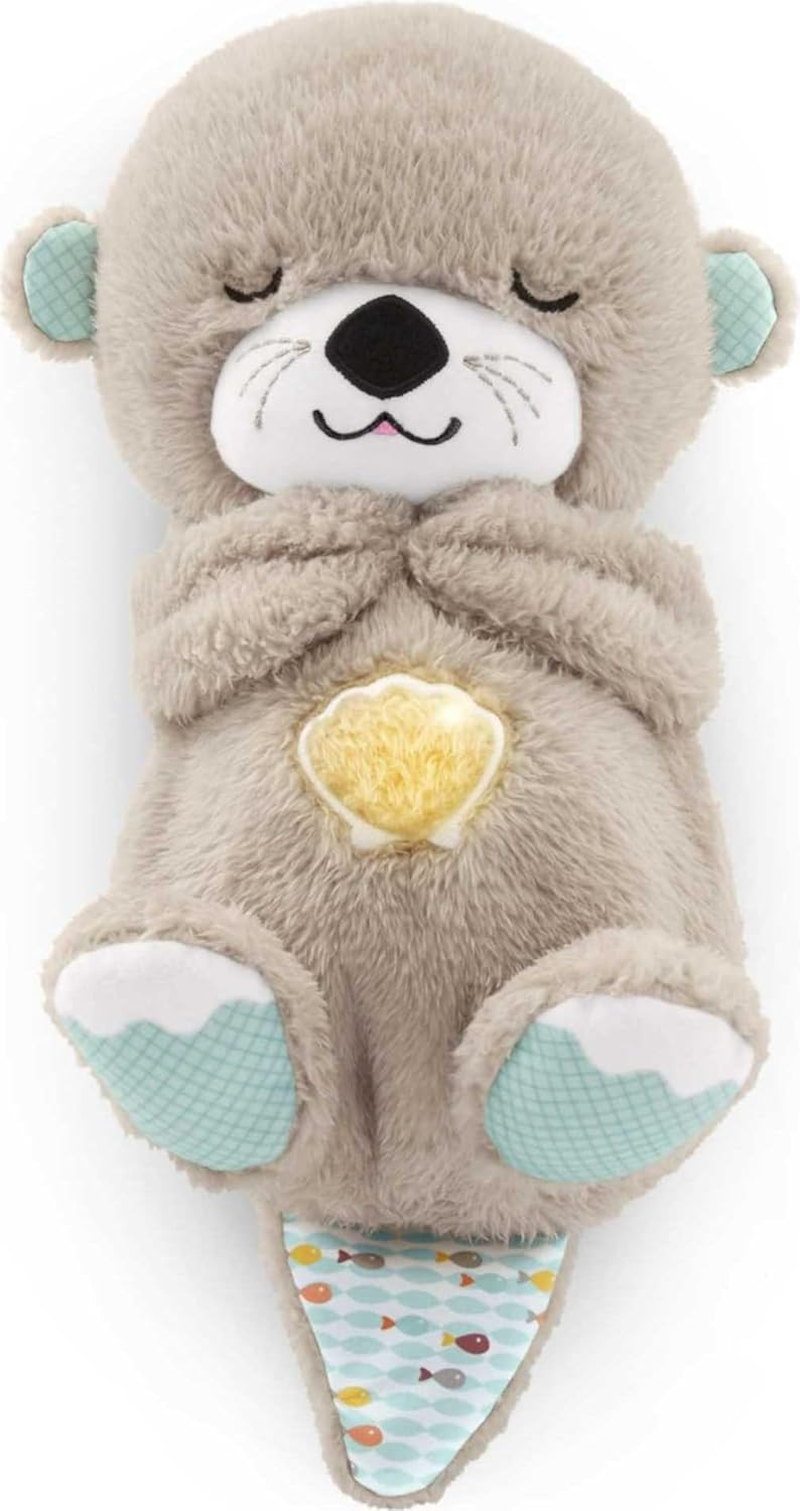Fisher-Price Soothe 'N Snuggle Otter, Portable Plush Baby Toy with Music, Sounds, Lights and Breathing Motion image number 5