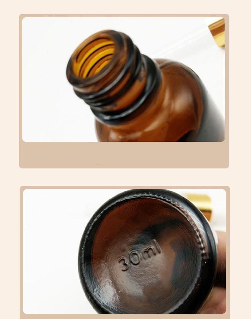 20Ml and 30Ml Refillable Glass Dropper Bottles with Graduated Pipette Oil and Cosmetic Storage Jars for Travel, Home, or Lab Use 4 Pcs. image number 3