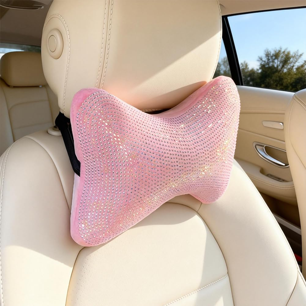 2Pcs Car Neck Pillow for Driver, Auto Seat Headrest Cushion Driving Relax Necksupport