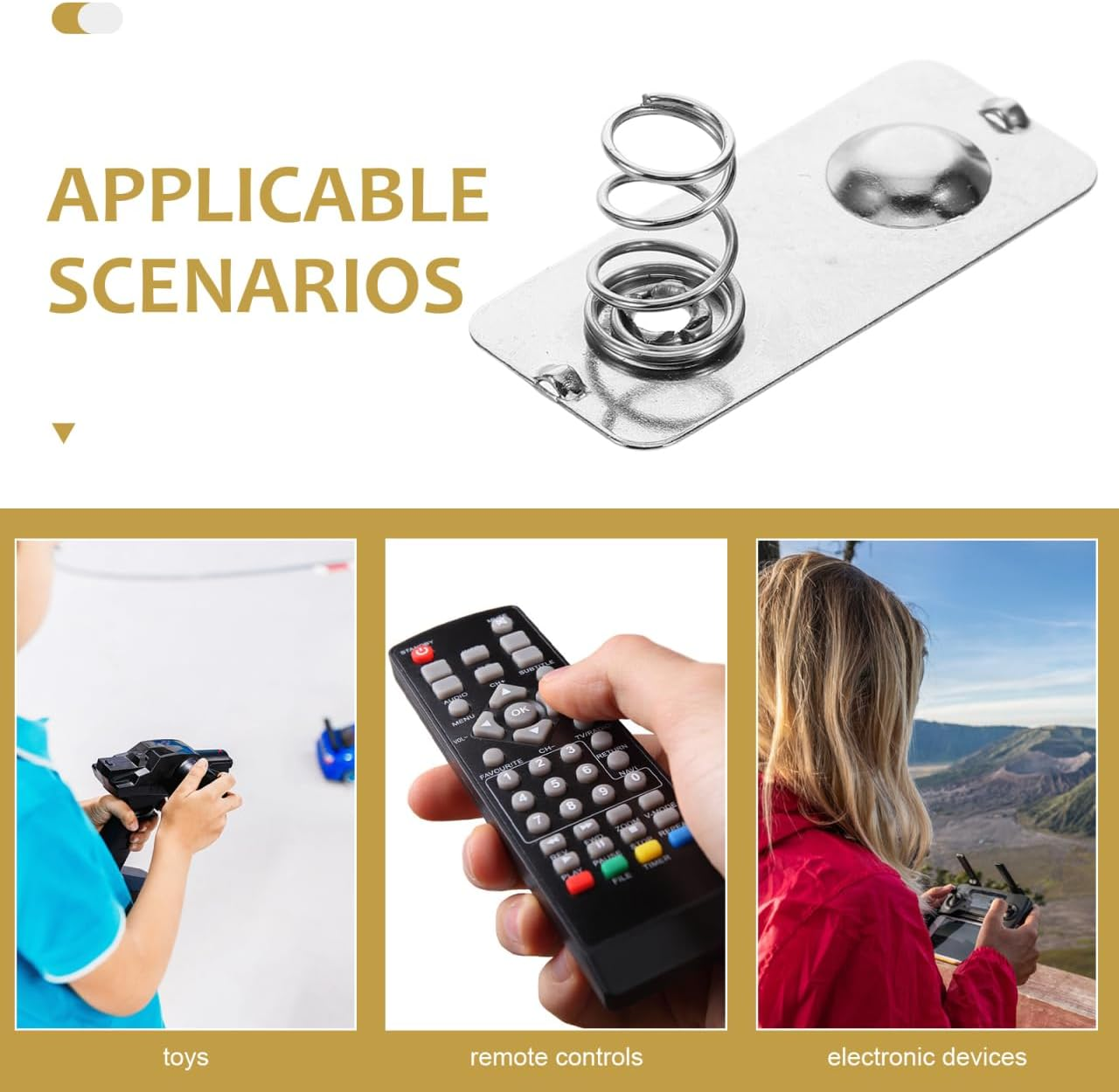 Battery Spring Plate 20 Pack - Metal Spring Contacts for Toy Accessories & Remote Control Parts Reliable Battery Connectors Easy Installation image number 2