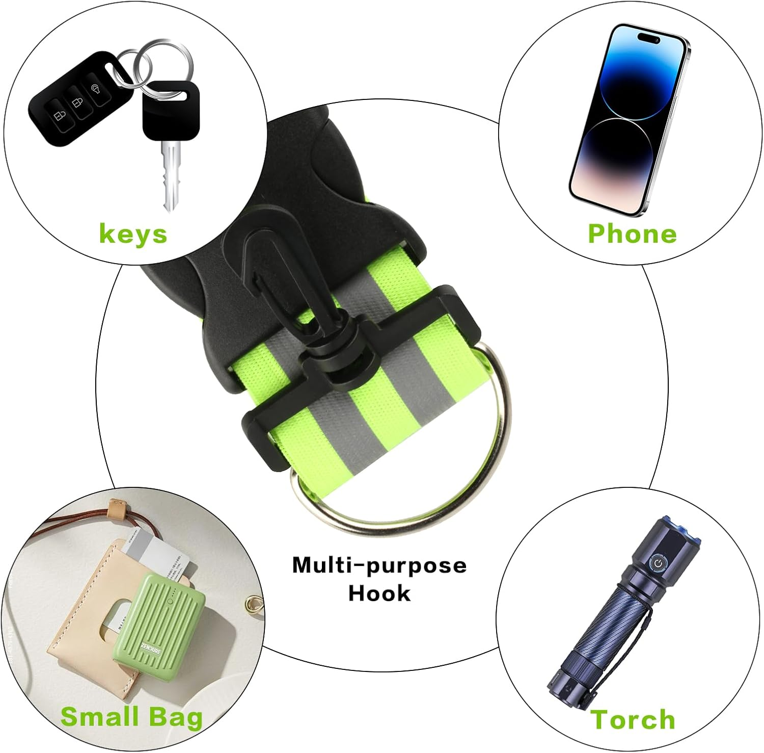 4Pcs Hi Vis Reflective Running Gears: 1 High Visibility Reflective Sash,1 High Vis Straps,2 Reflective Armbands, Adjustable Reflective Belt Sash for Women Men Walking Cycling Running Reflective Gear image number 5