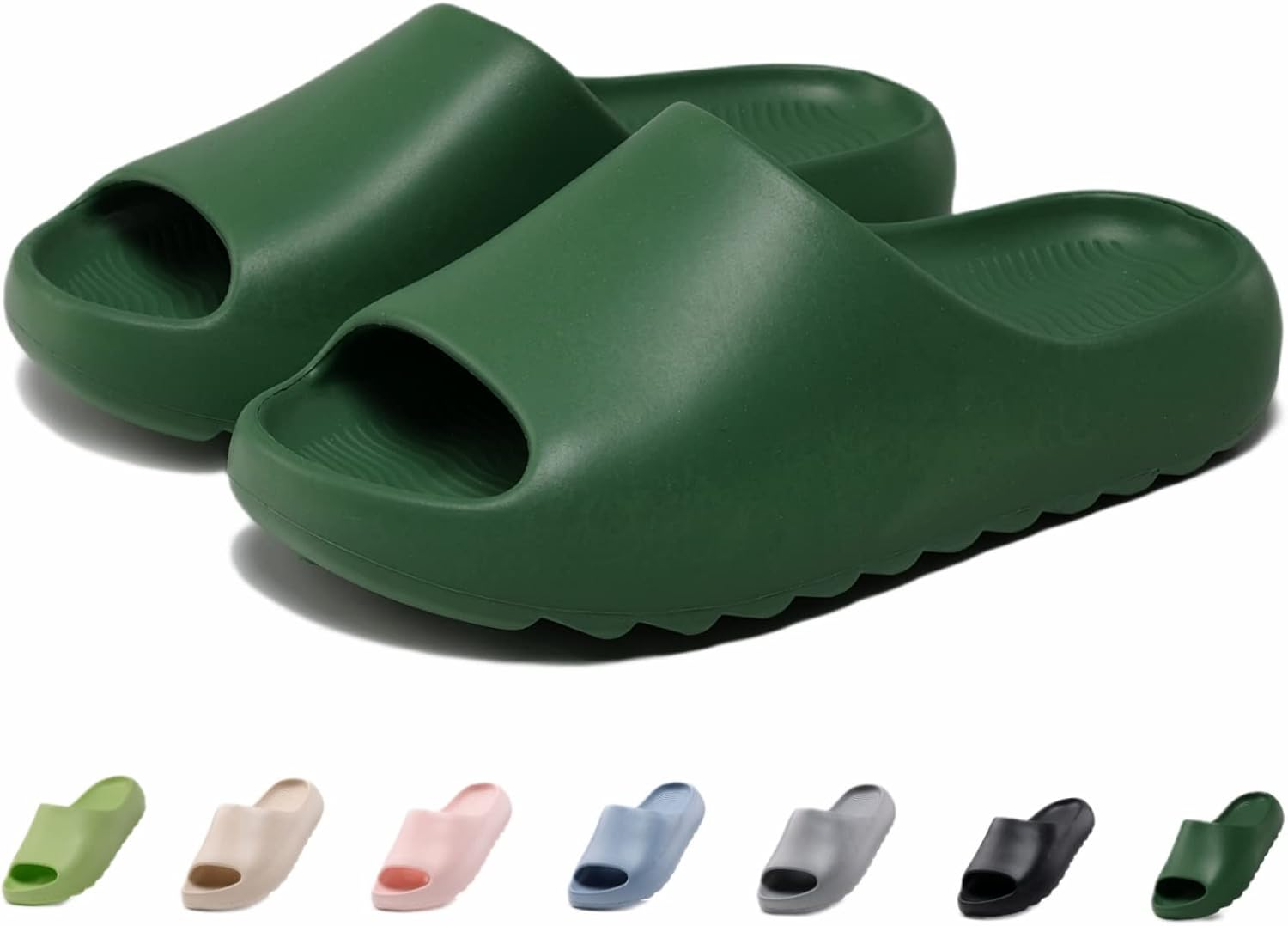 Cloud Slides for Women Men Kids, Pillow Slippers Comfy Non-Slip Soft Waterproof Bathroom Shower Shoes, Cushioned Thick Sole Sandals for Indoor and Outdoor