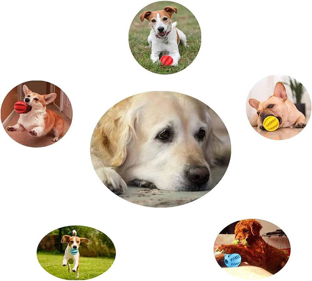 YSHIGUING 2 Pcs Dog Toy Ball 7Cm Dispenser Ball Toy Interactive Enrichment Dog Toys for Boredom Small Dog Puzzle Toy Teeth Cleaning Chew Toy Exercise Game IQ Training Ball for Indoor Puppy Cat (A) image number 4