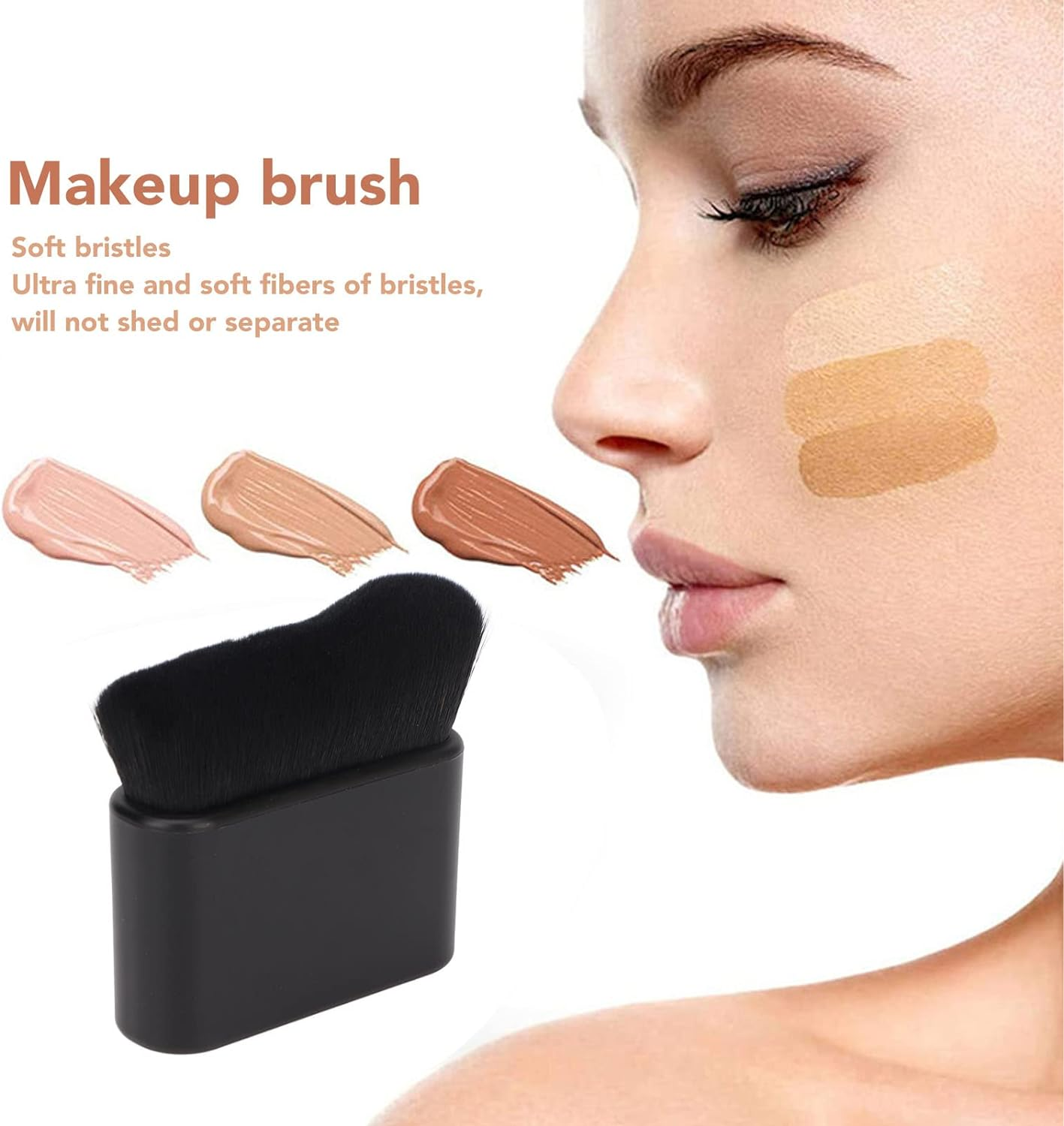 Tanning Brush, Professional Large Flat Self Tanner Brush Makeup Brush for Face Body Leg Makeup, Soft Powder Brush Foundation Brush for Beginner, Blending Brush for Tanning image number 6