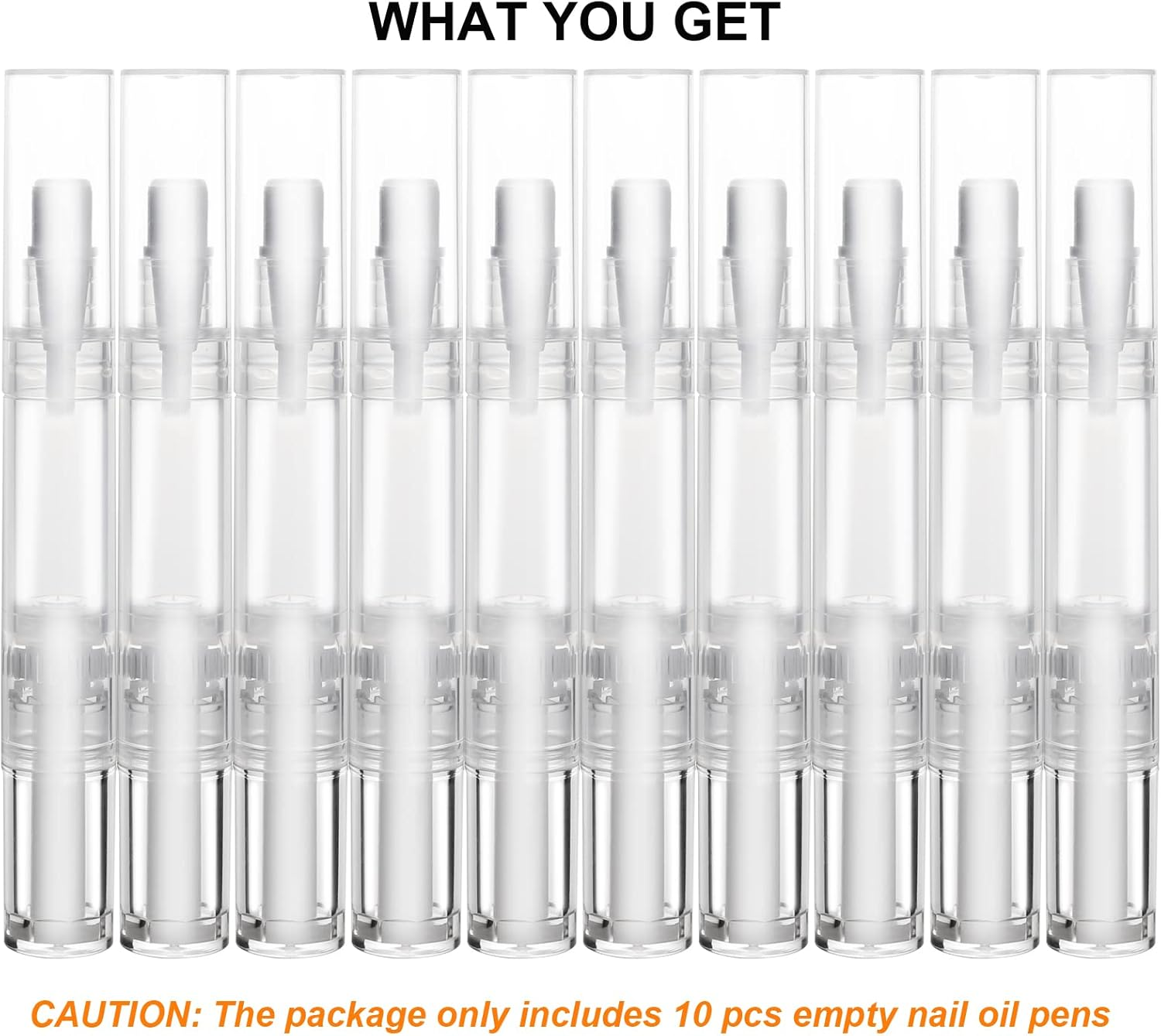 UPZIGS 10 Pcs 5Ml Empty Cuticle Oil Pen, Nail Oil Twist Pen with Brush, Eyelash Growth Liquid Tube, Cosmetic Lip Gloss Container image number 4