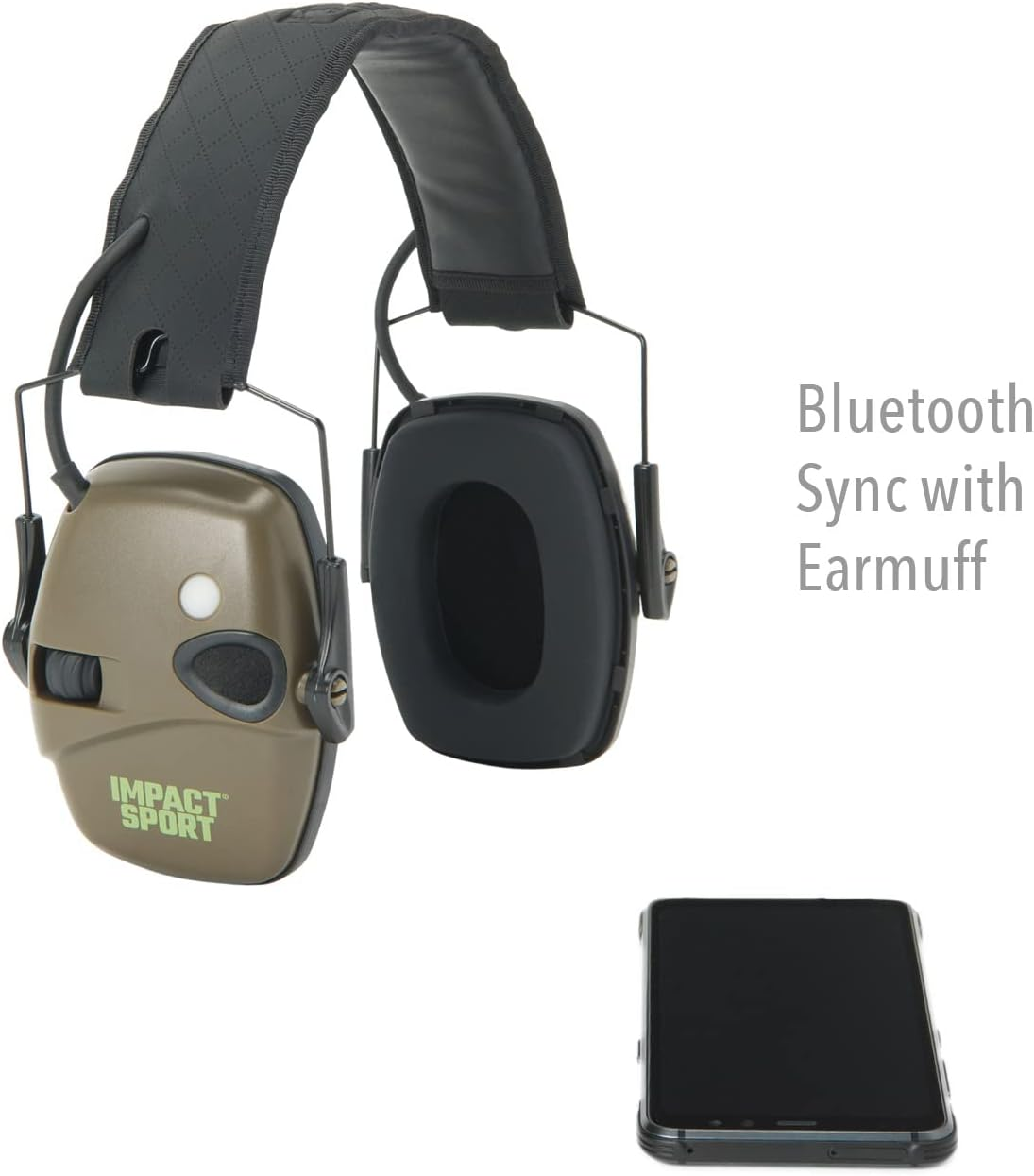 Howard Leight Honeywell Ademco Impact Sport Bluetooth 5.0 Electronic Shooting Earmuff (R-02548) Od Green image number 6